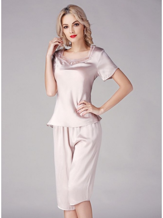 Pigiama Sposa in Pura Seta grigio