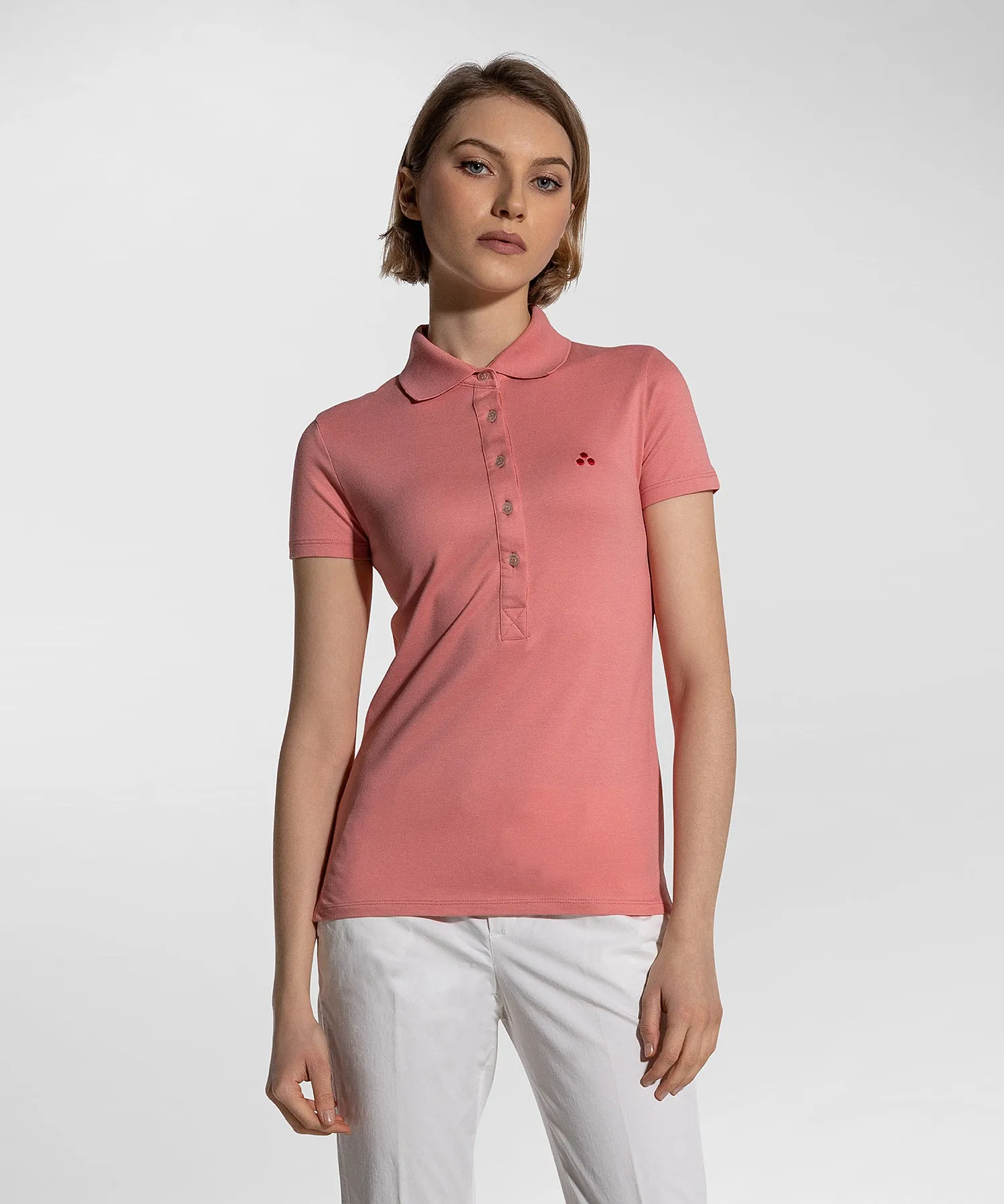 Piquet Polo with Short Sleeves / Pink