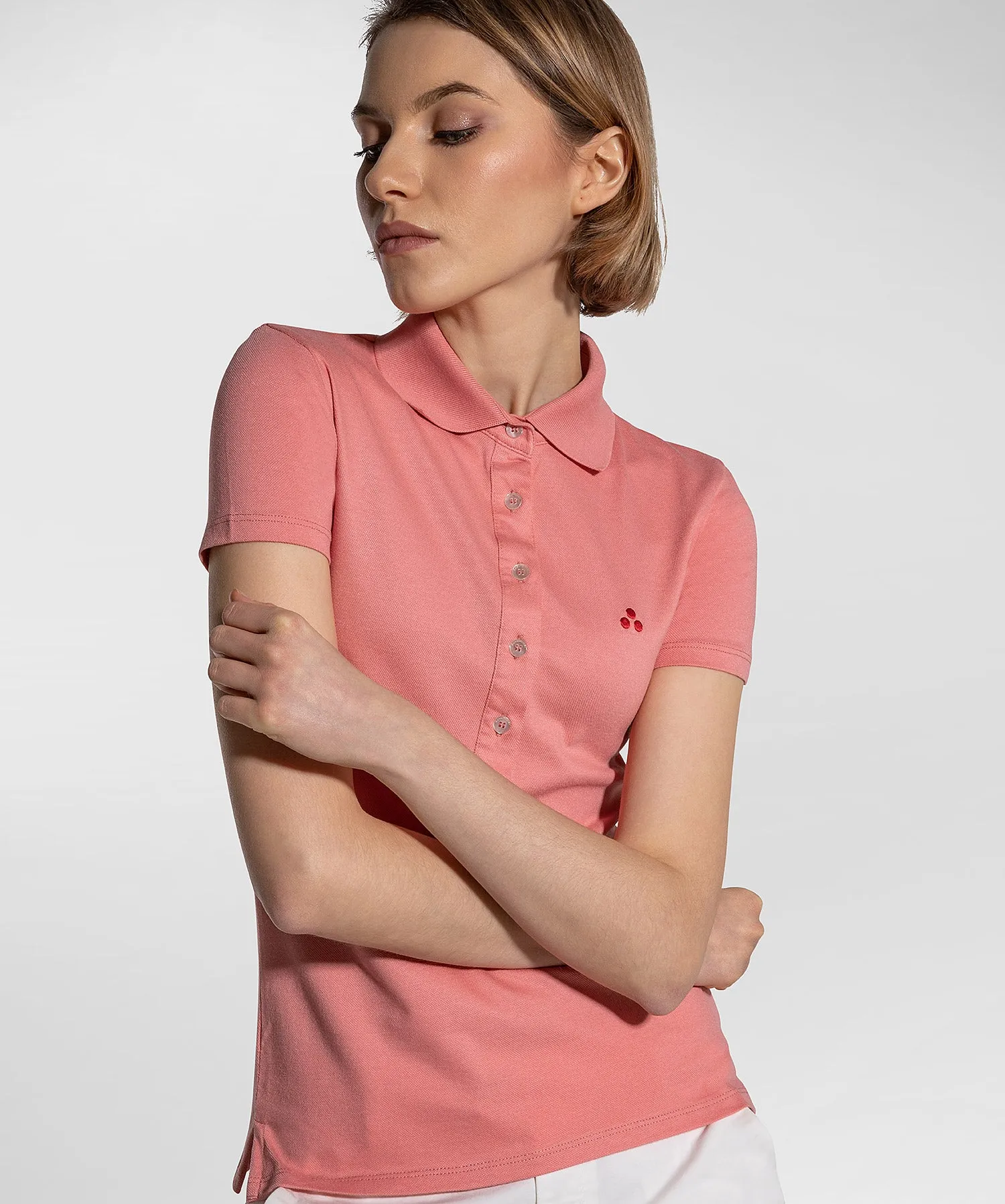 Piquet Polo with Short Sleeves / Pink