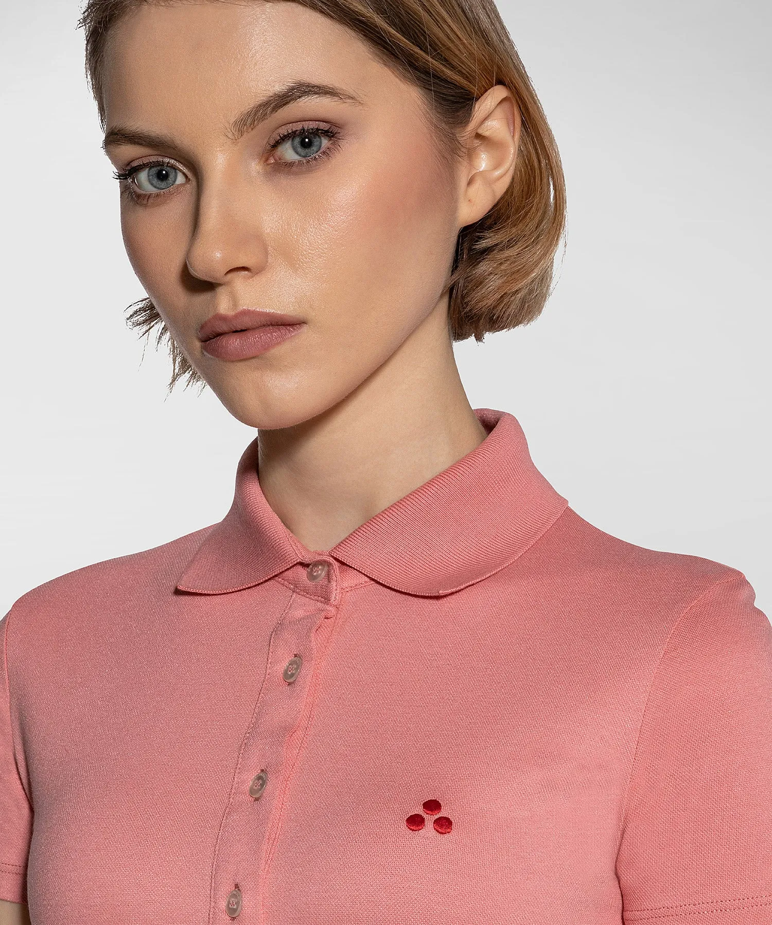 Piquet Polo with Short Sleeves / Pink