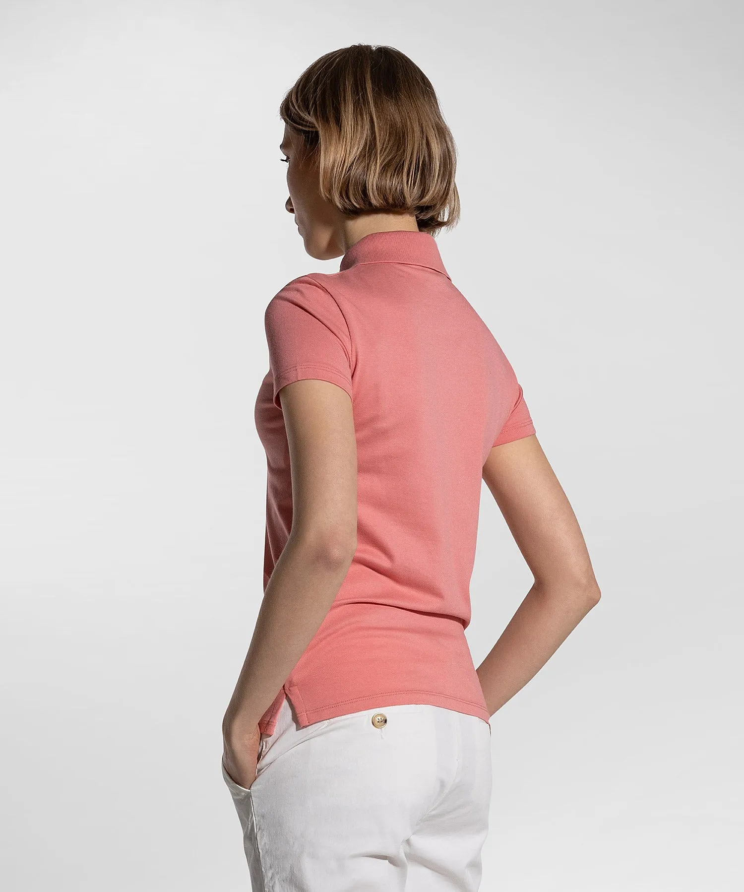 Piquet Polo with Short Sleeves / Pink