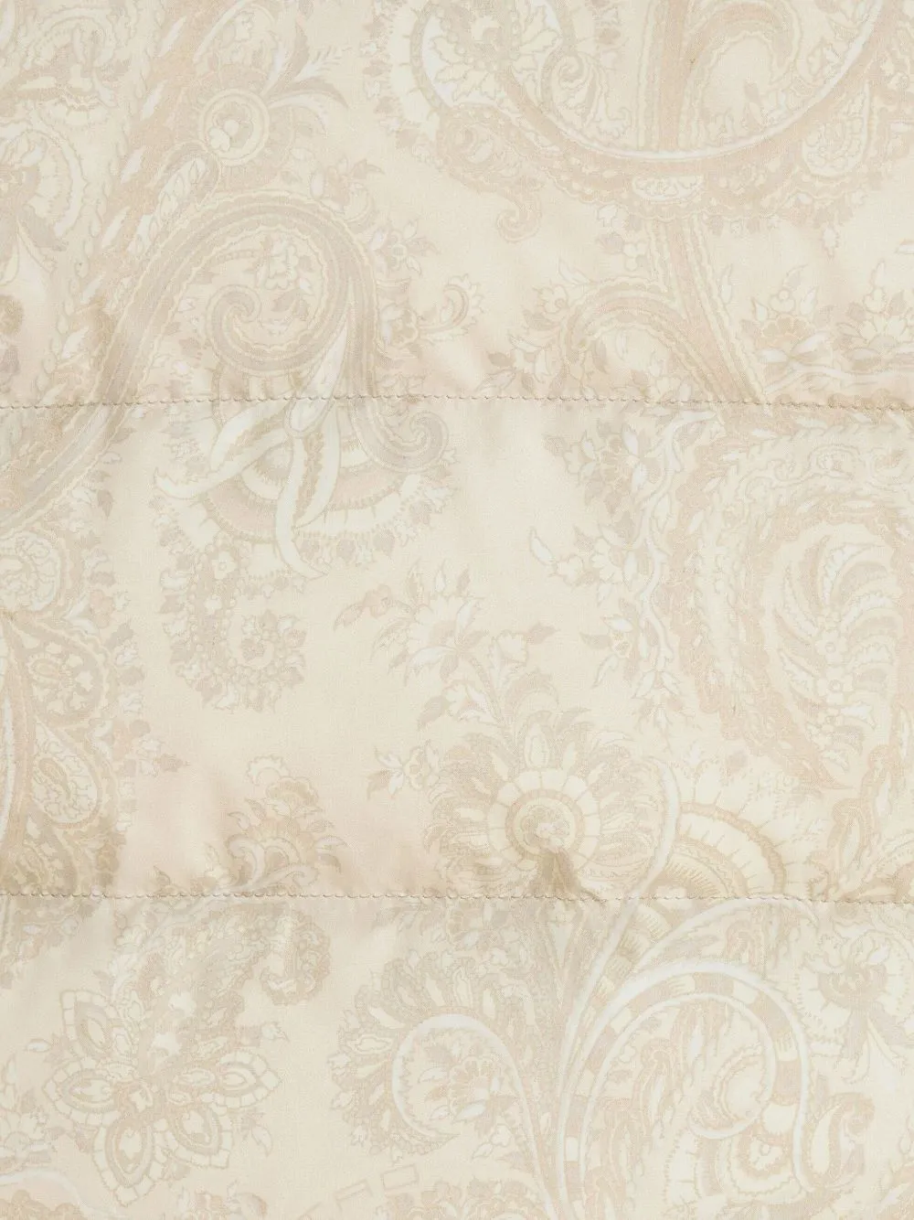 piumino beige stampa paisley