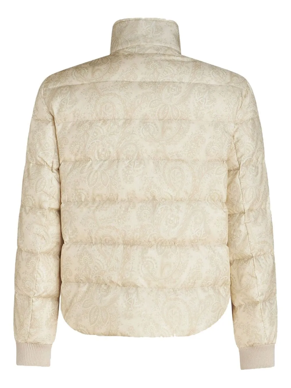 piumino beige stampa paisley