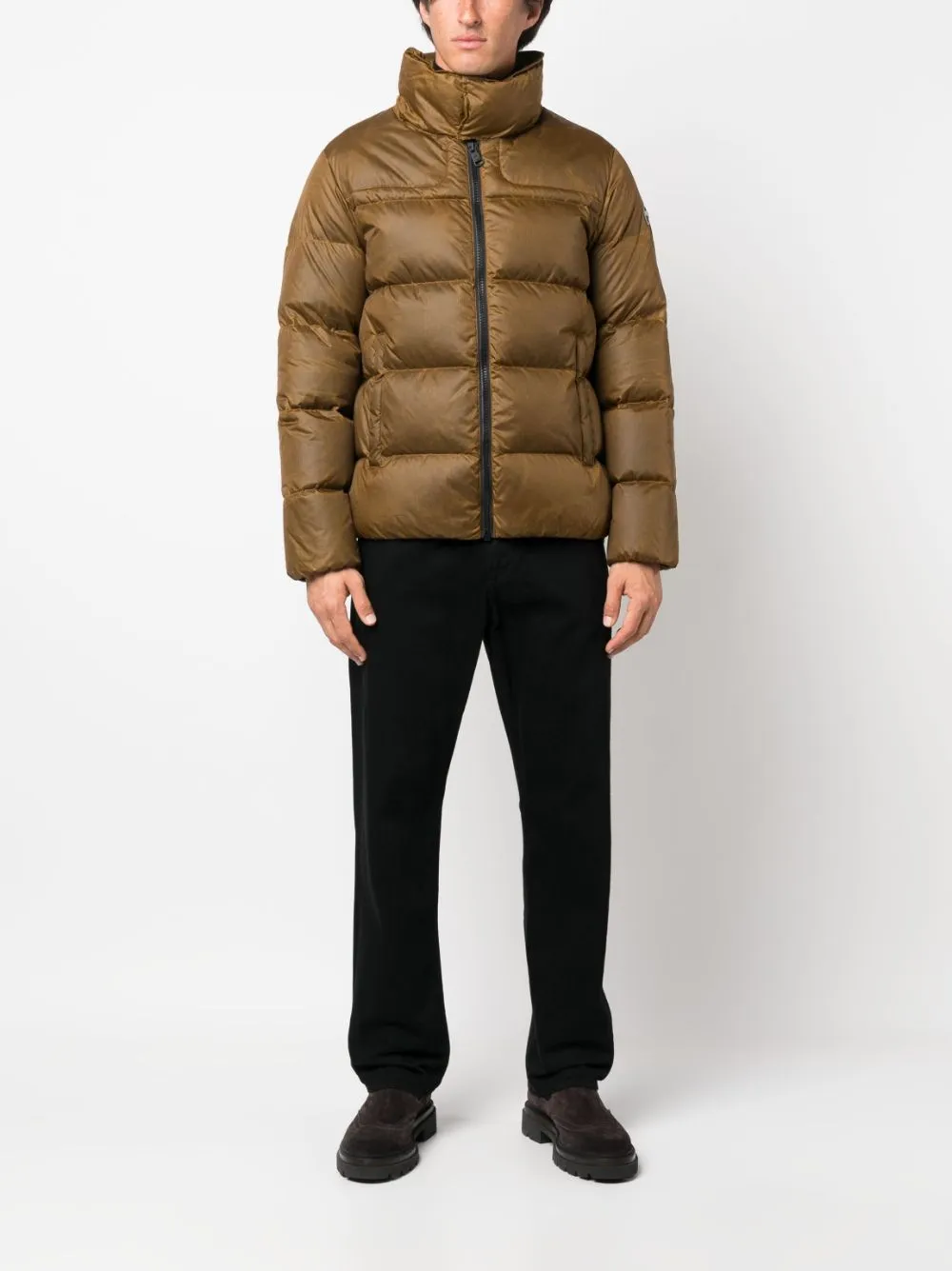 piumino bronzo logopatch