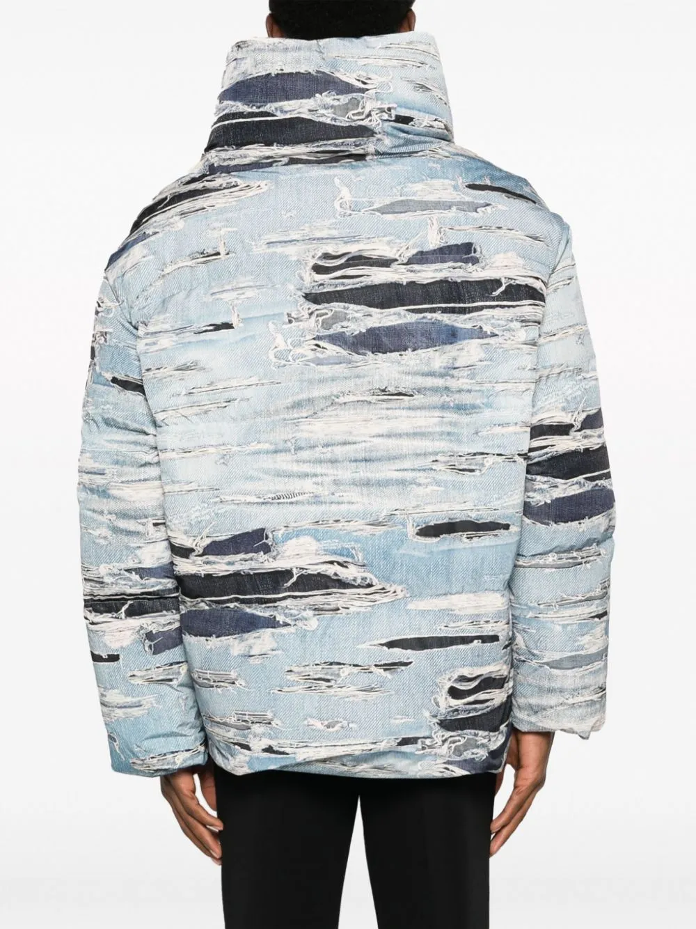 piumino effetto denim