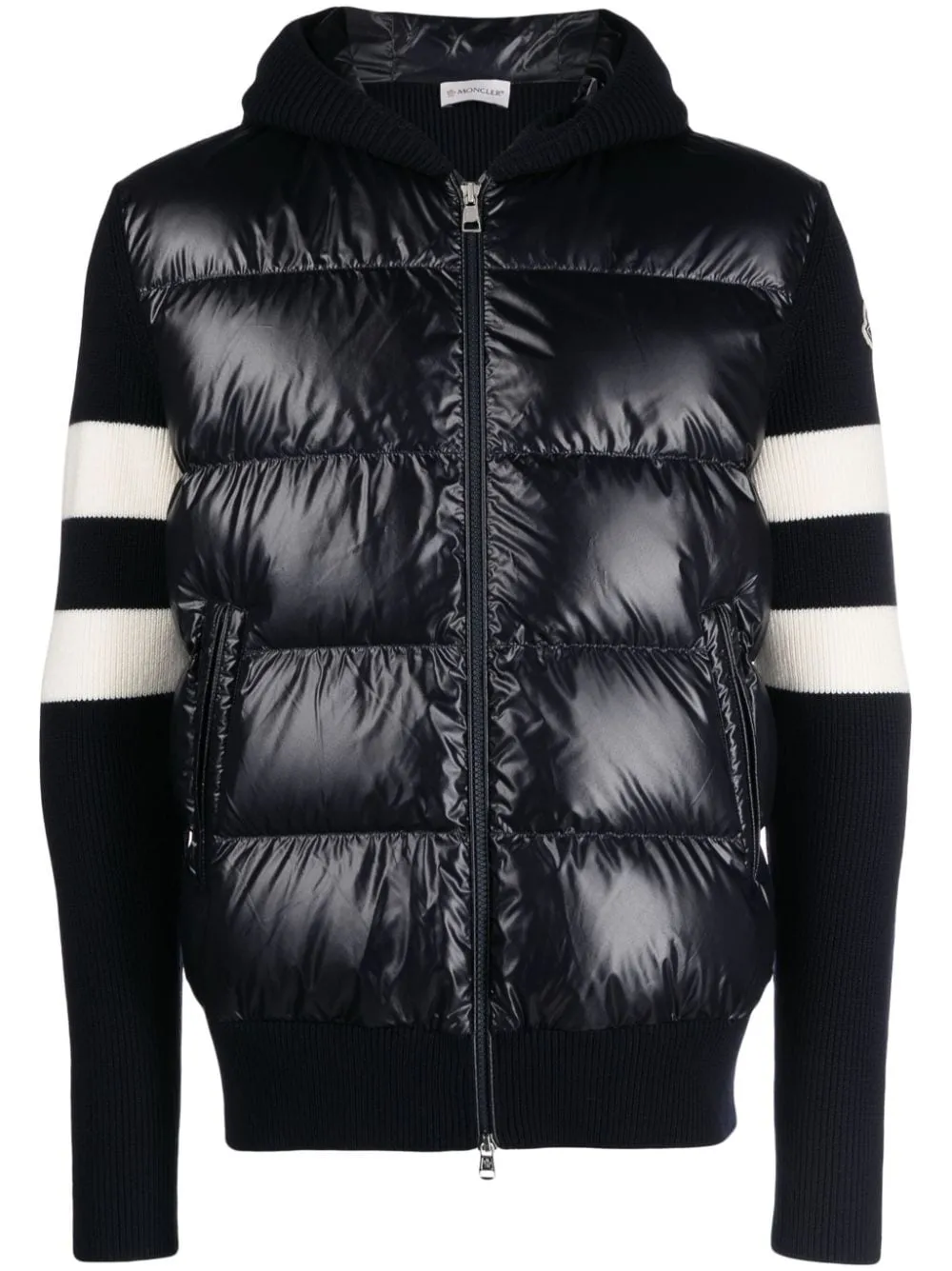 piumino moncler dettagli in maglia