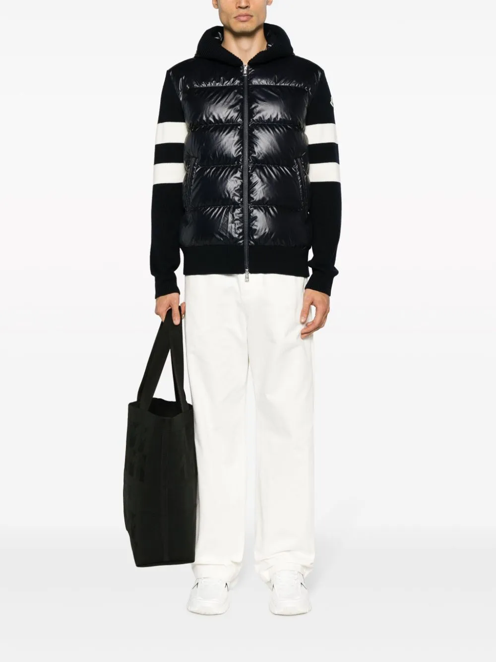 piumino moncler dettagli in maglia