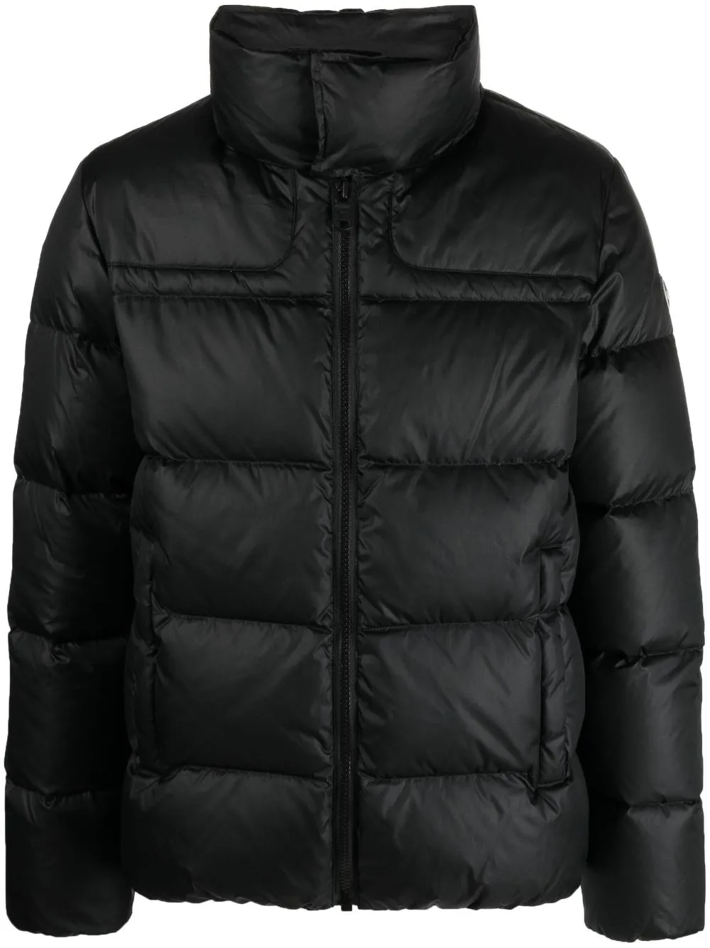 piumino nero logopatch