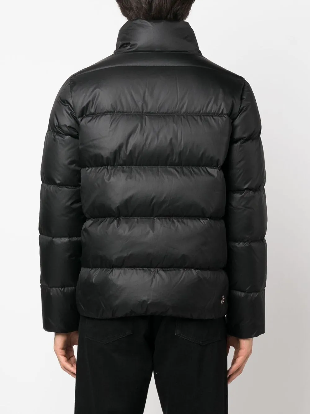 piumino nero logopatch