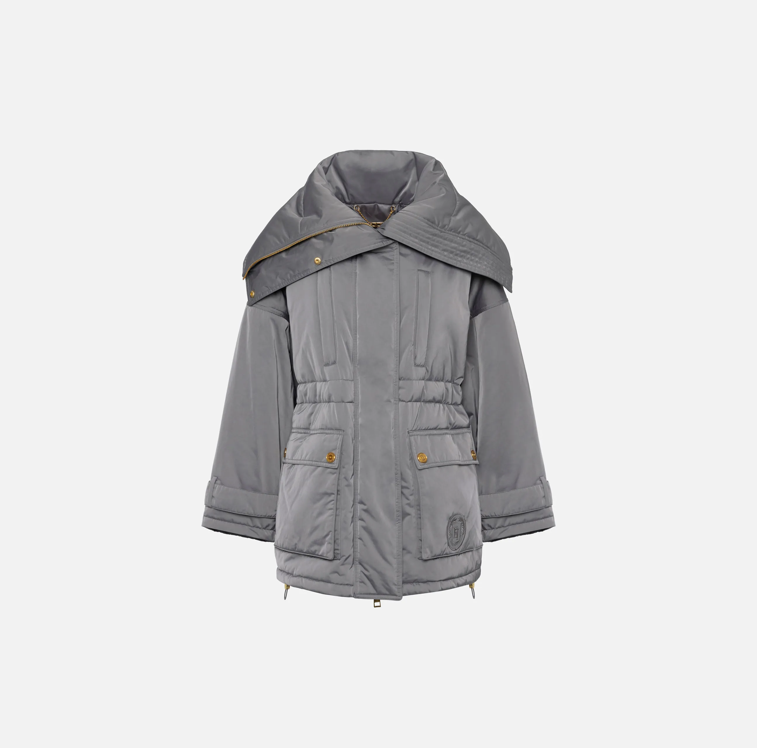 Piumino over tipo aviator in nylon satin