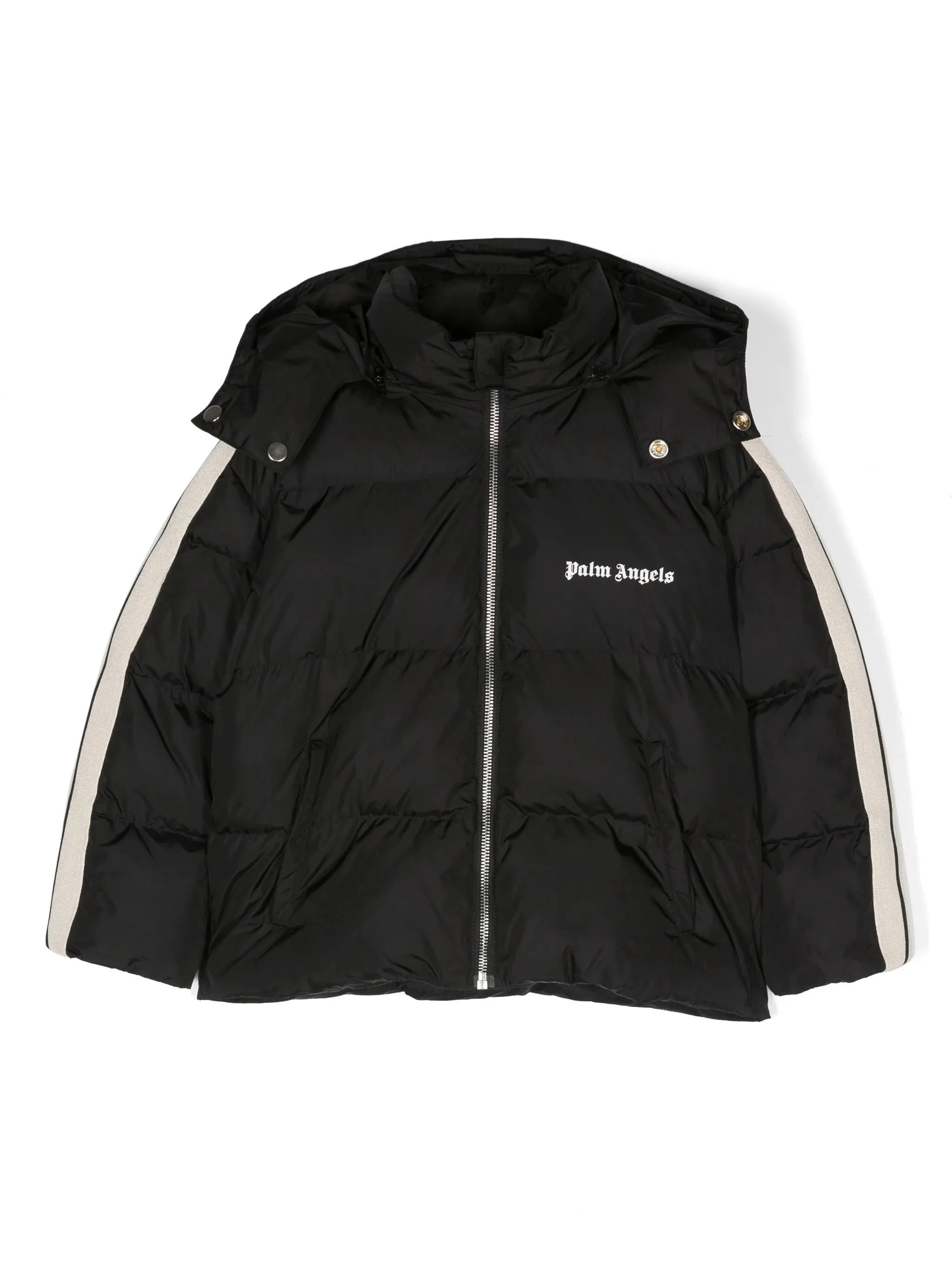 PIUMINO SPORTIVO CON CAPPUCCIO E LOGO