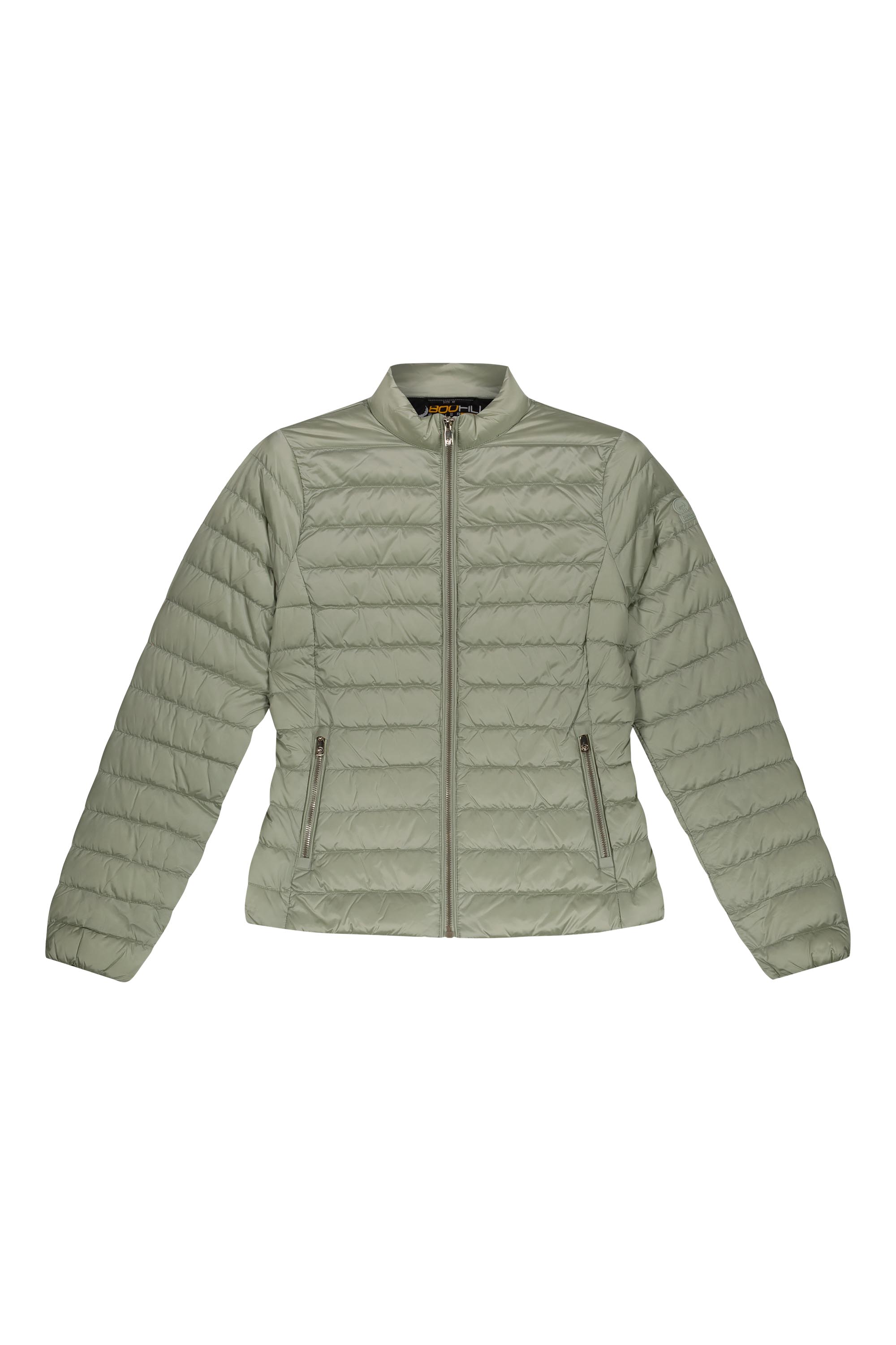 POLA LONG – Piumino verde menta senza cappuccio