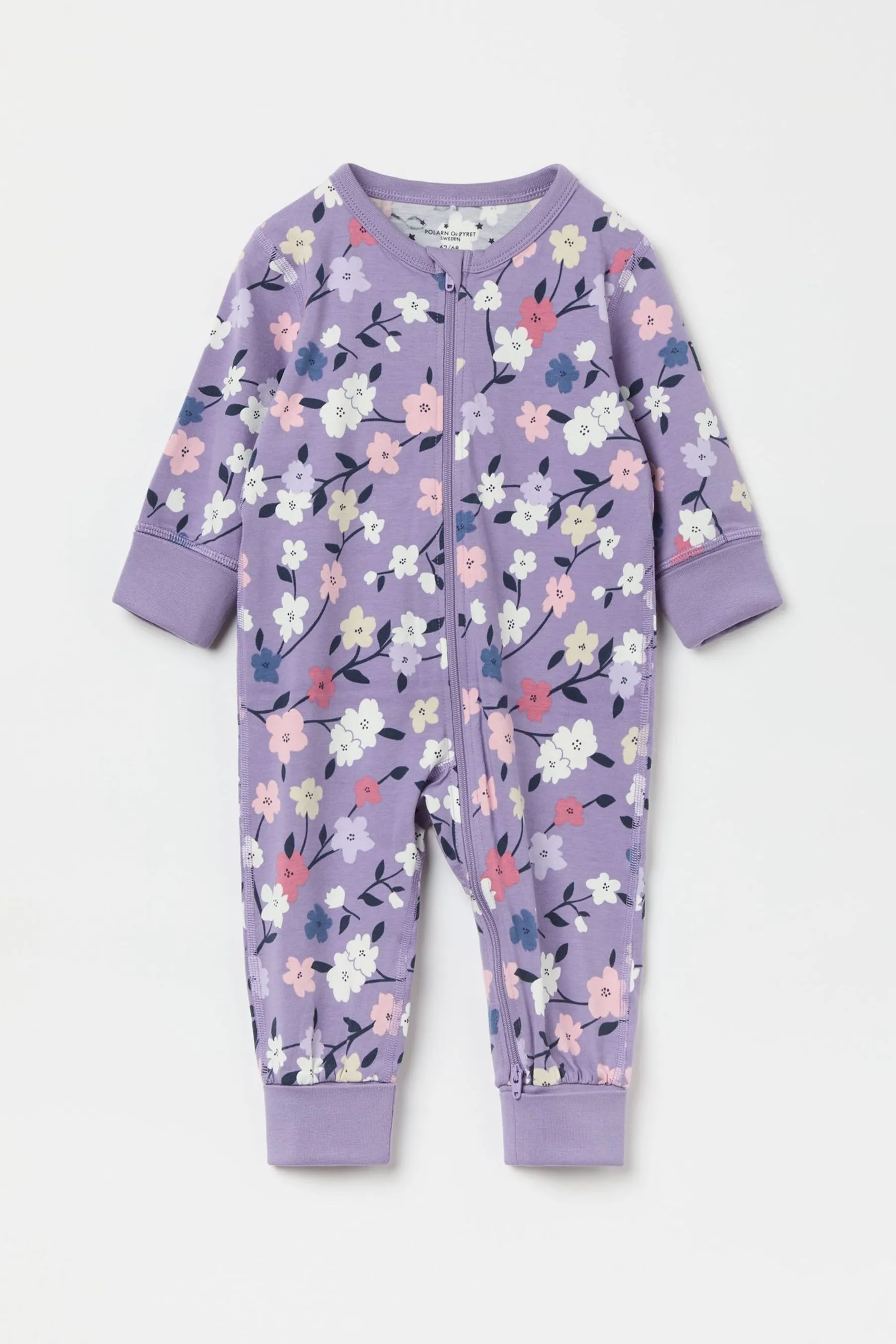 Polarn O Pyret Organic Cotton Space Print Sleepsuit    