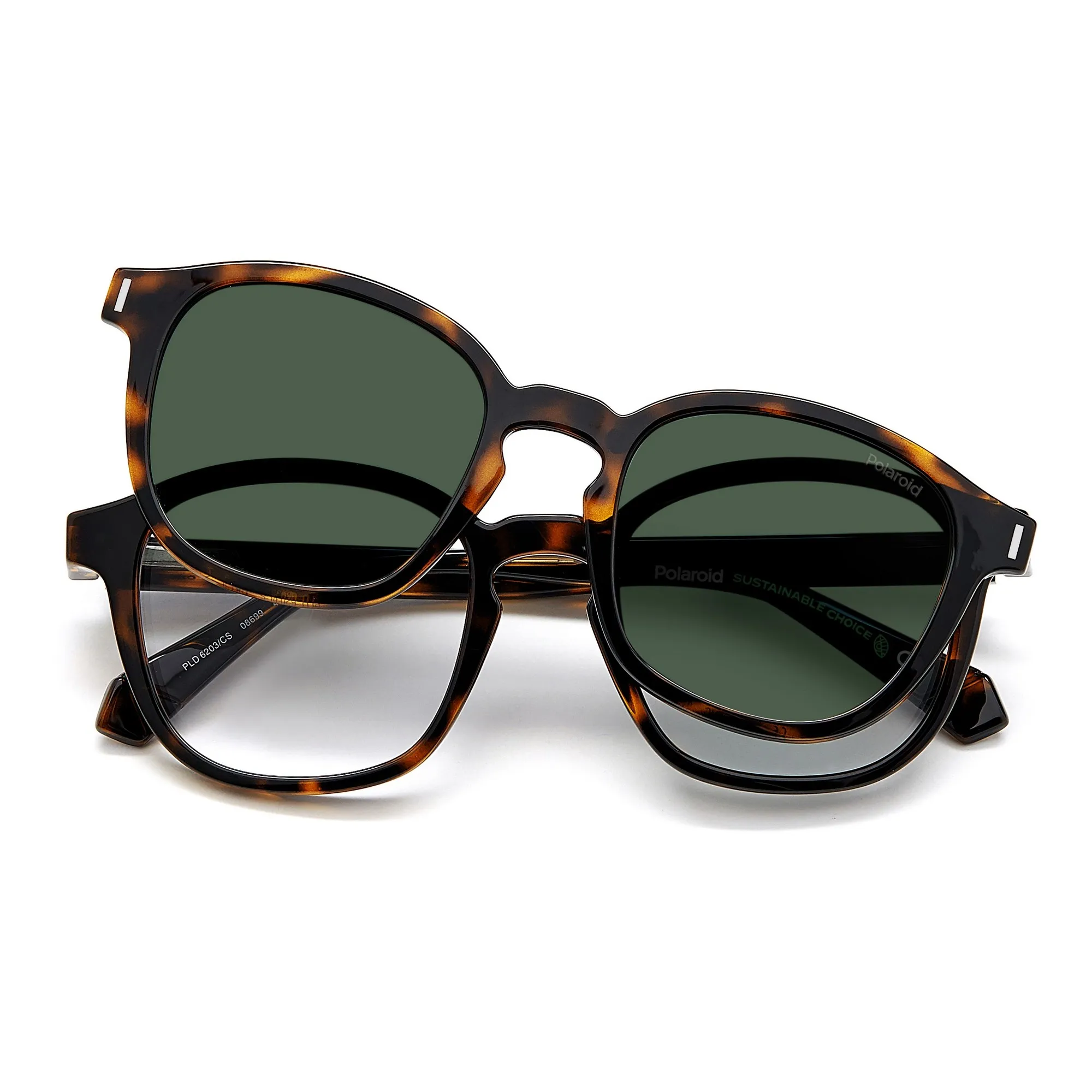   Polaroid PLD 6203/CS Clip-on 086 UC Avana | Occhiale Da Vista Unisex 