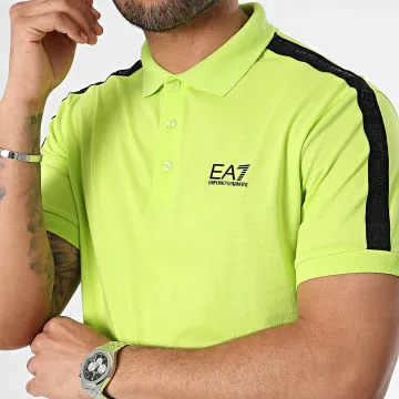 Polo a manica corta con strisce 3DPF23-PJ02Z Verde lime