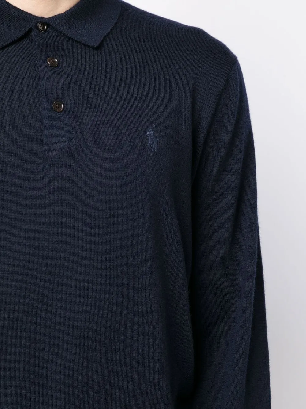 polo blu manica lunga