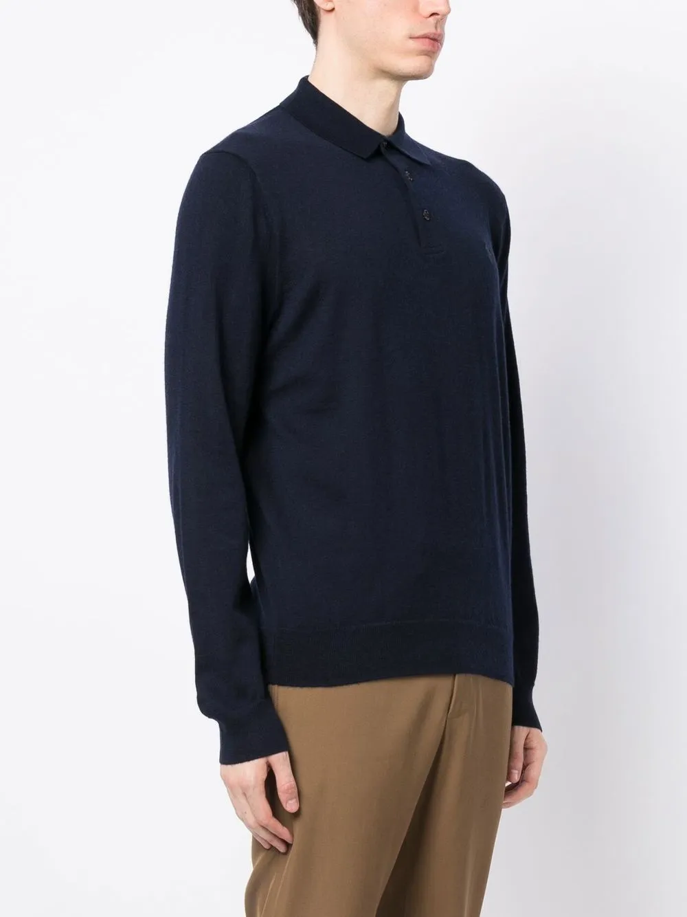 polo blu manica lunga