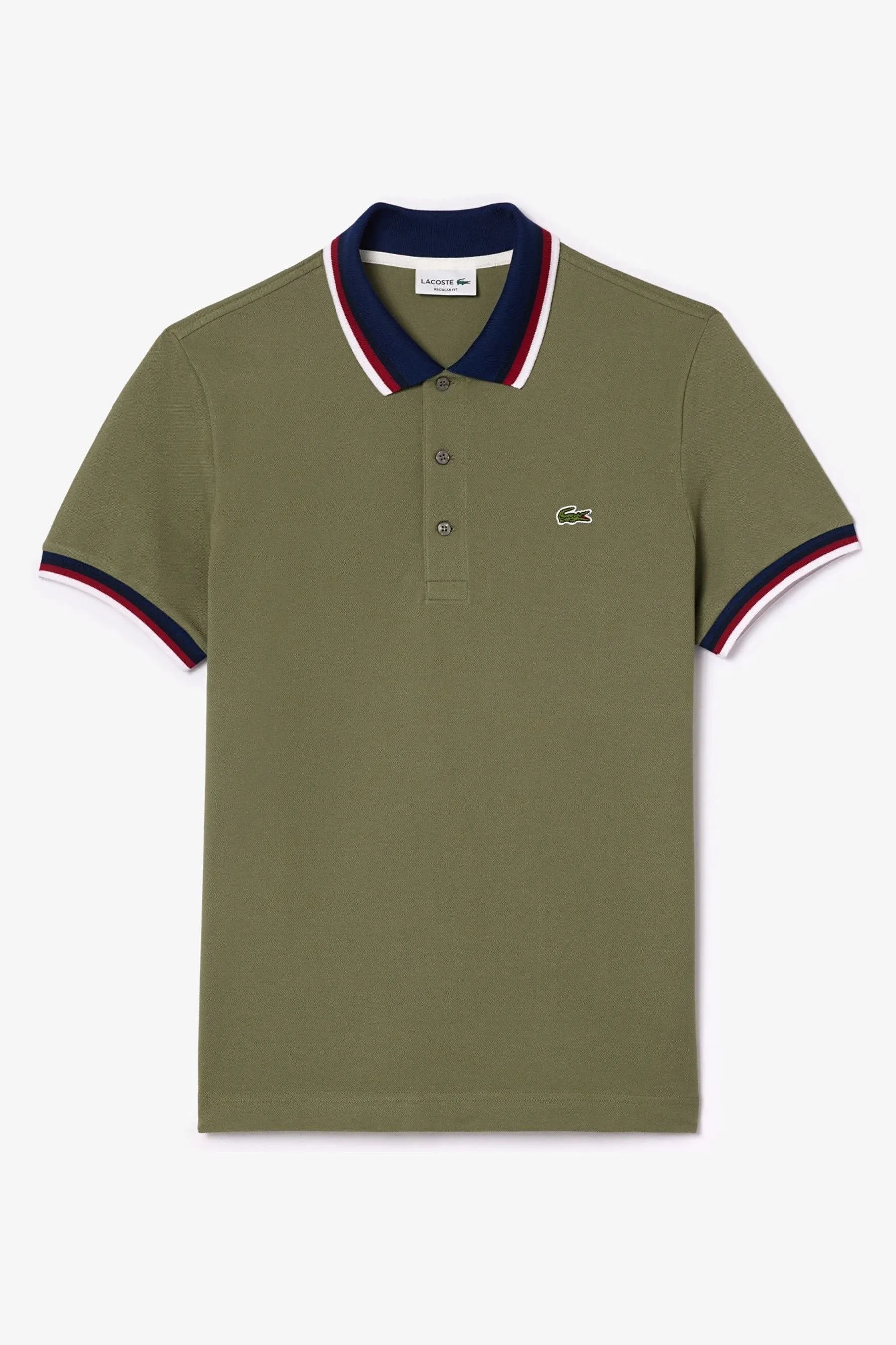 Polo Lacoste con colletto a contrasto    