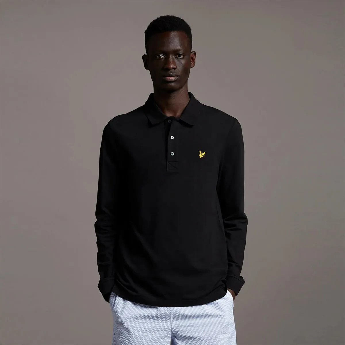 POLO Uomo LYLE & SCOTT 1874 LP400VOG LS POLO Z86 JET BLACK
