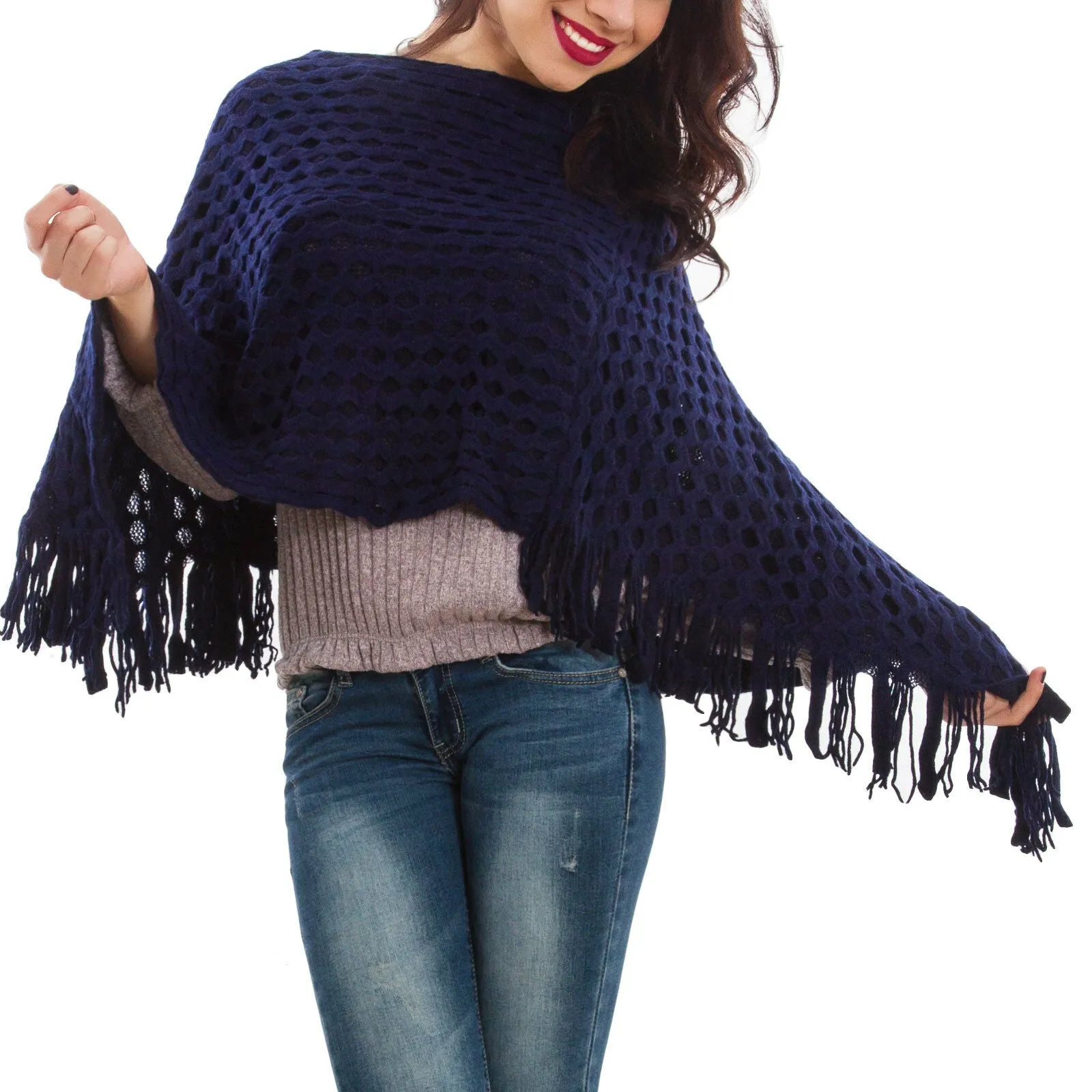 Poncho donna coprispalle mantella KK3062