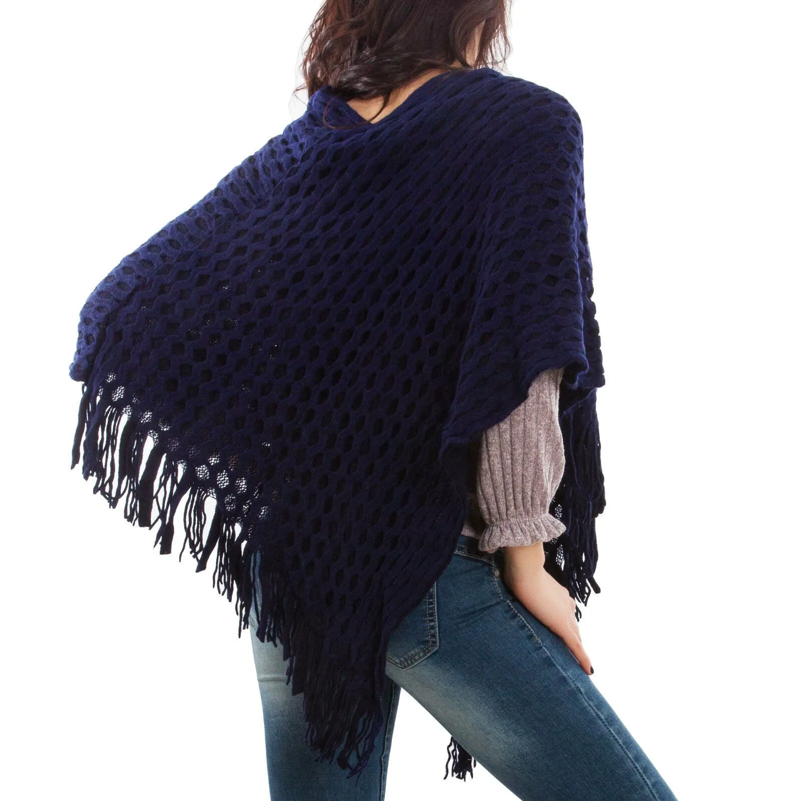 Poncho donna coprispalle mantella KK3062