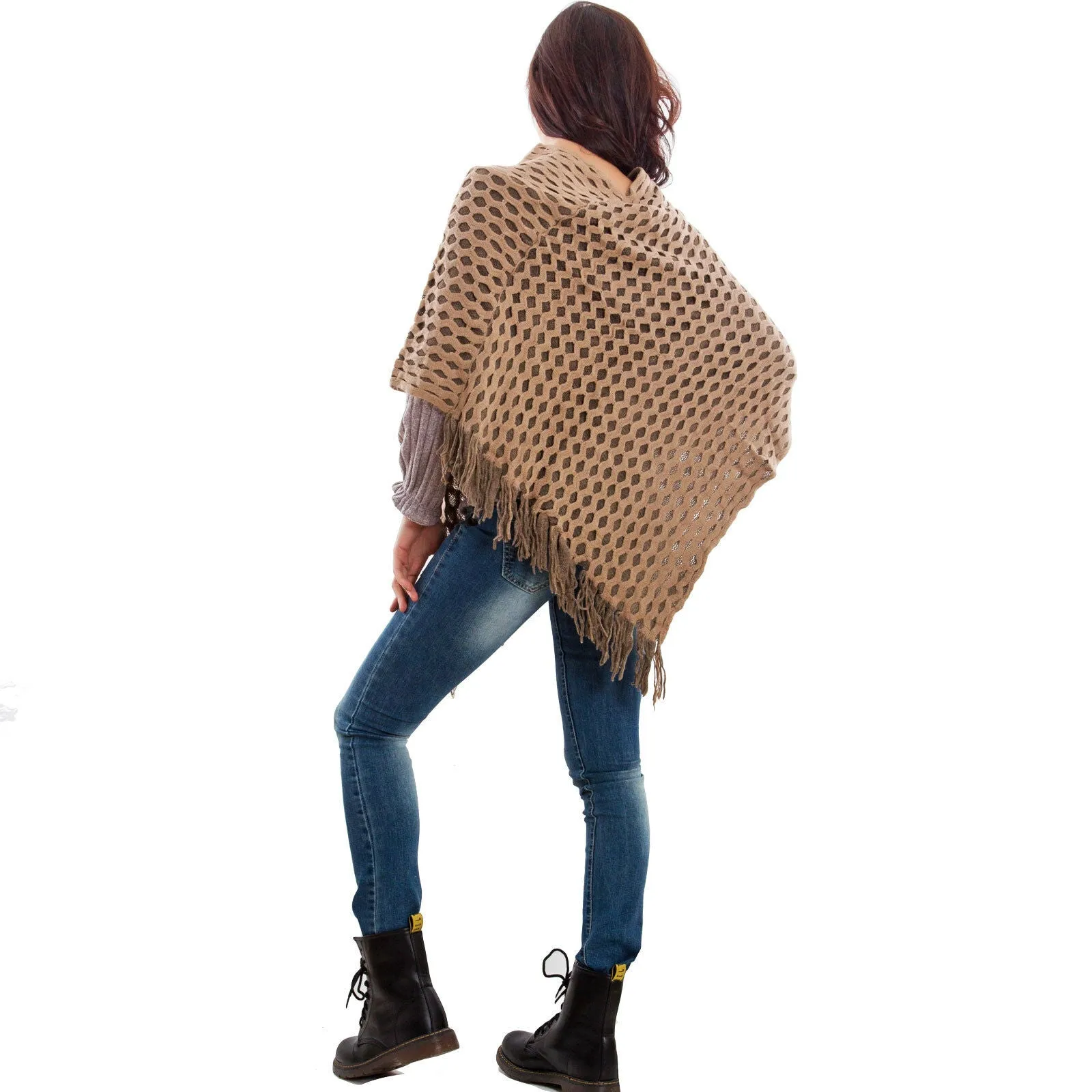 Poncho donna coprispalle mantella KK3062