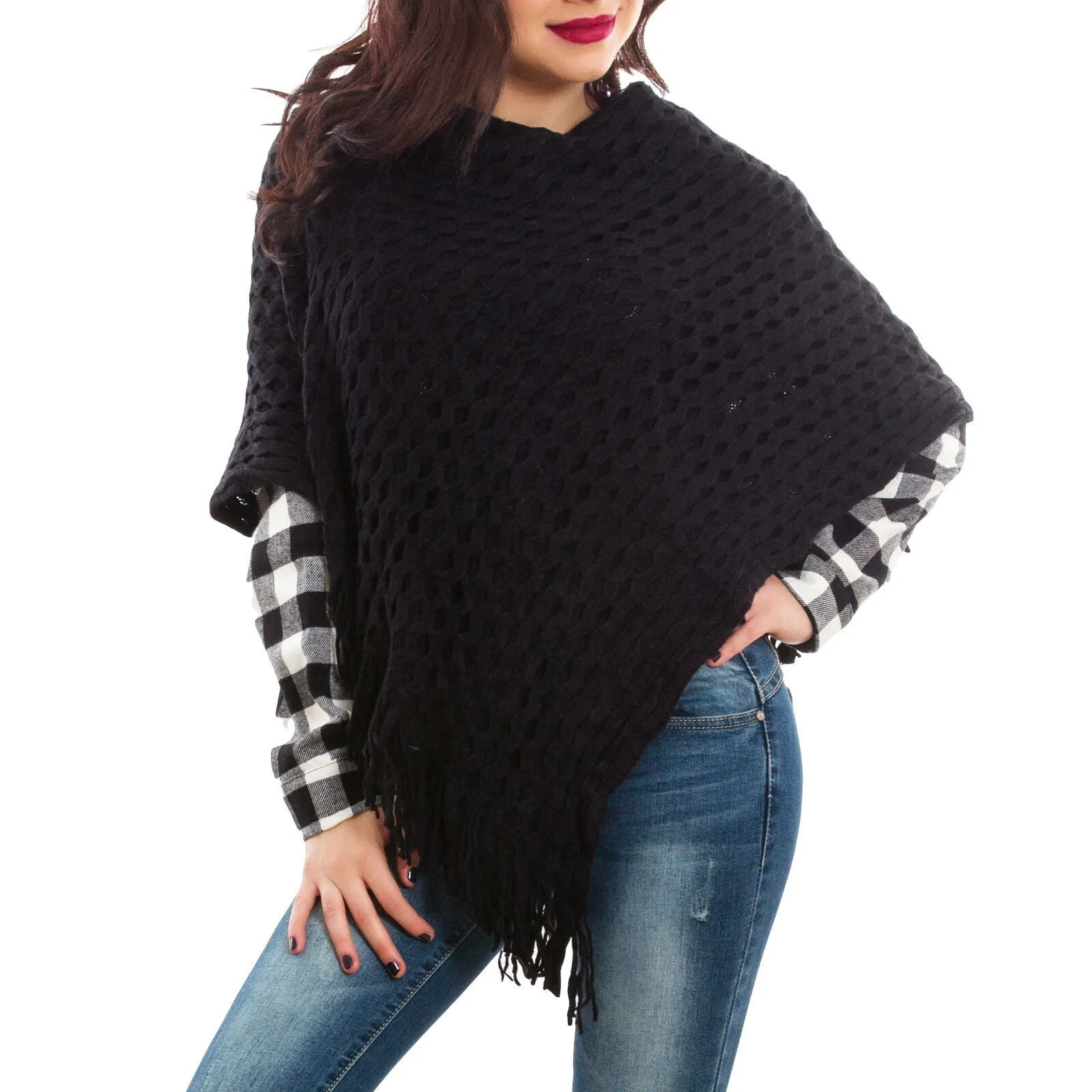 Poncho donna coprispalle mantella KK3062