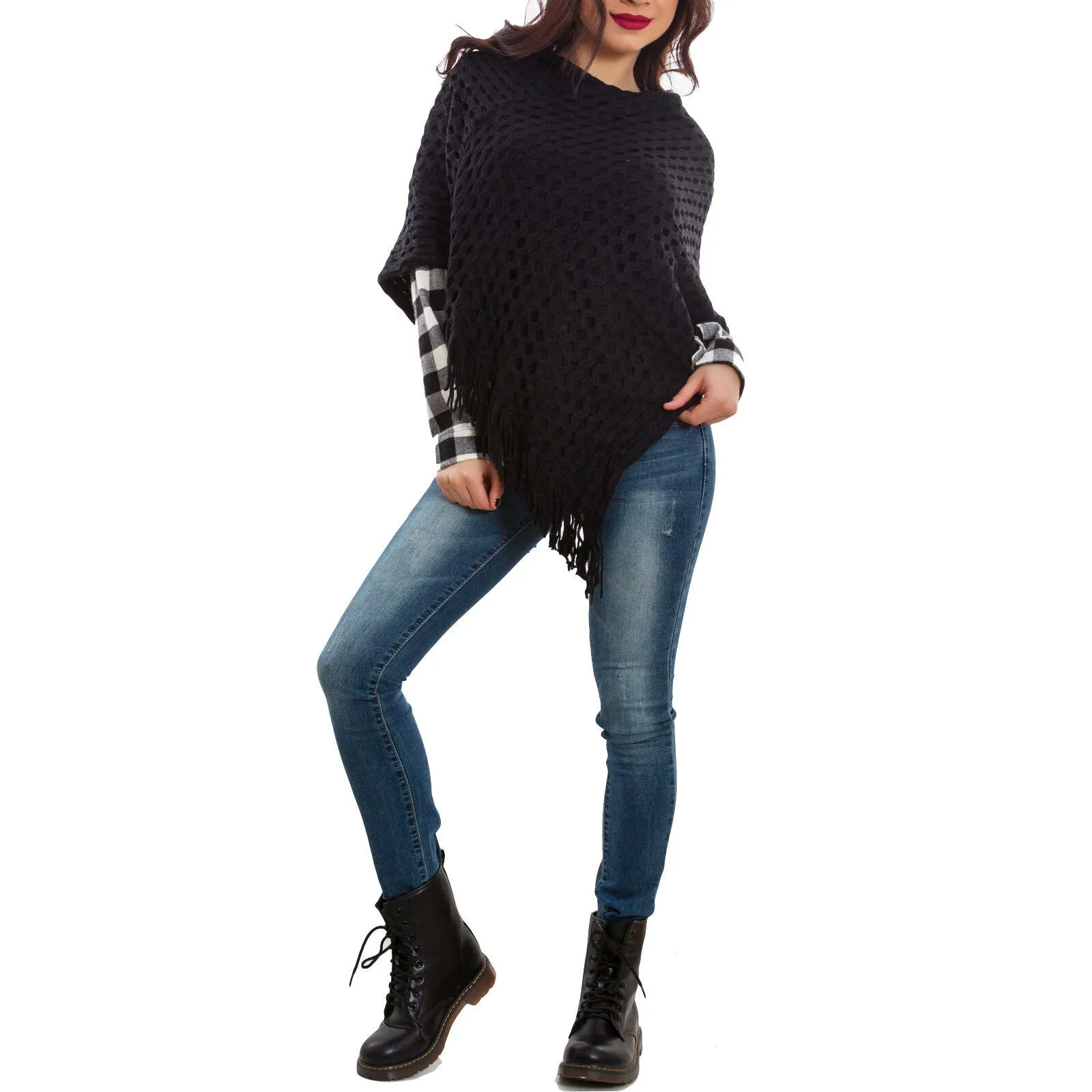 Poncho donna coprispalle mantella KK3062