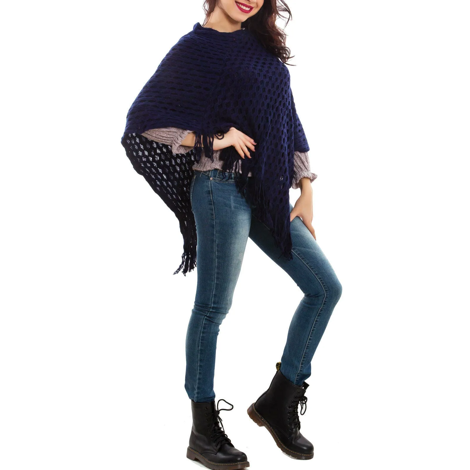 Poncho donna coprispalle mantella KK3062