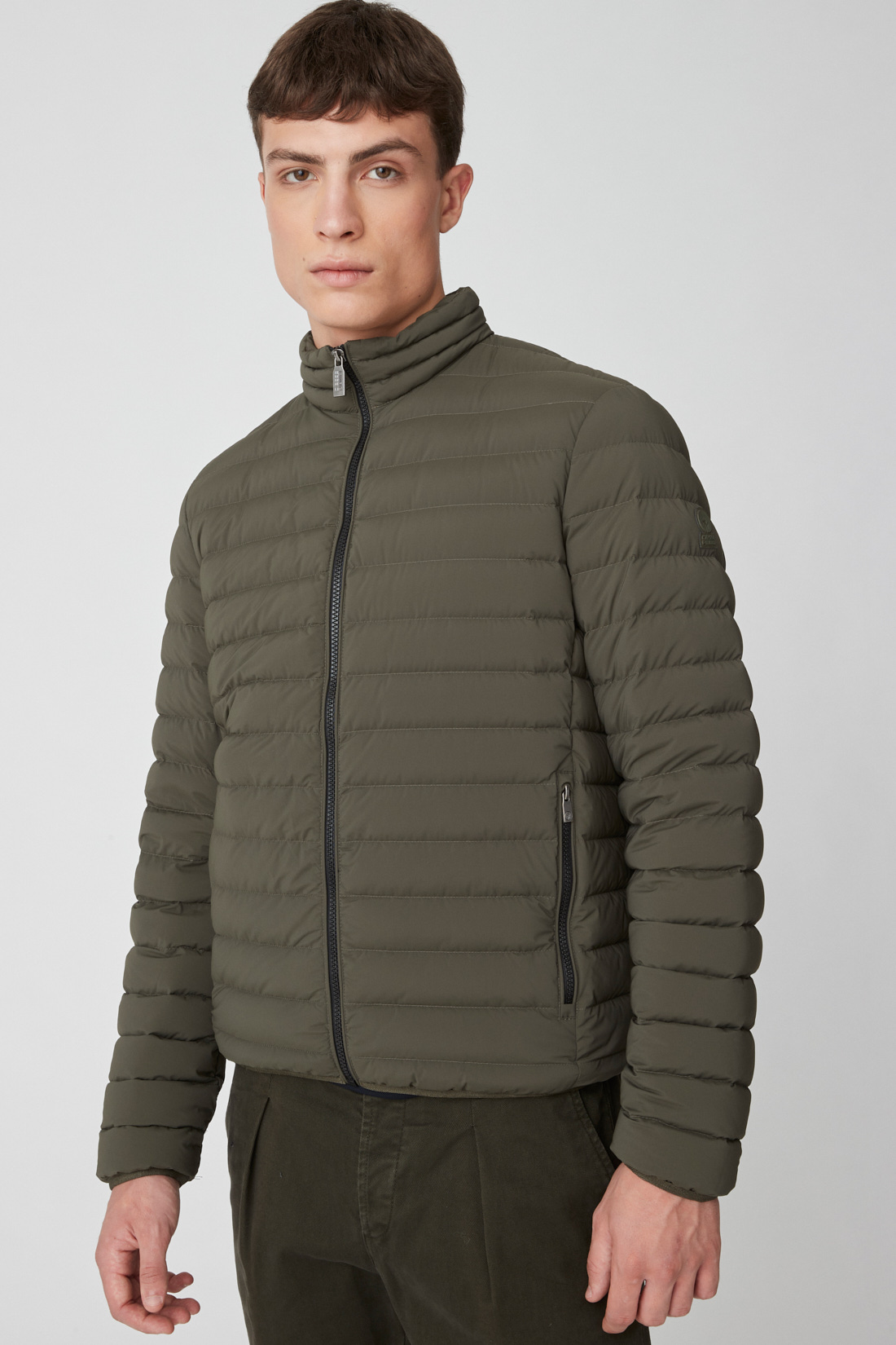PRINCE – Piumino verde in nylon stretch