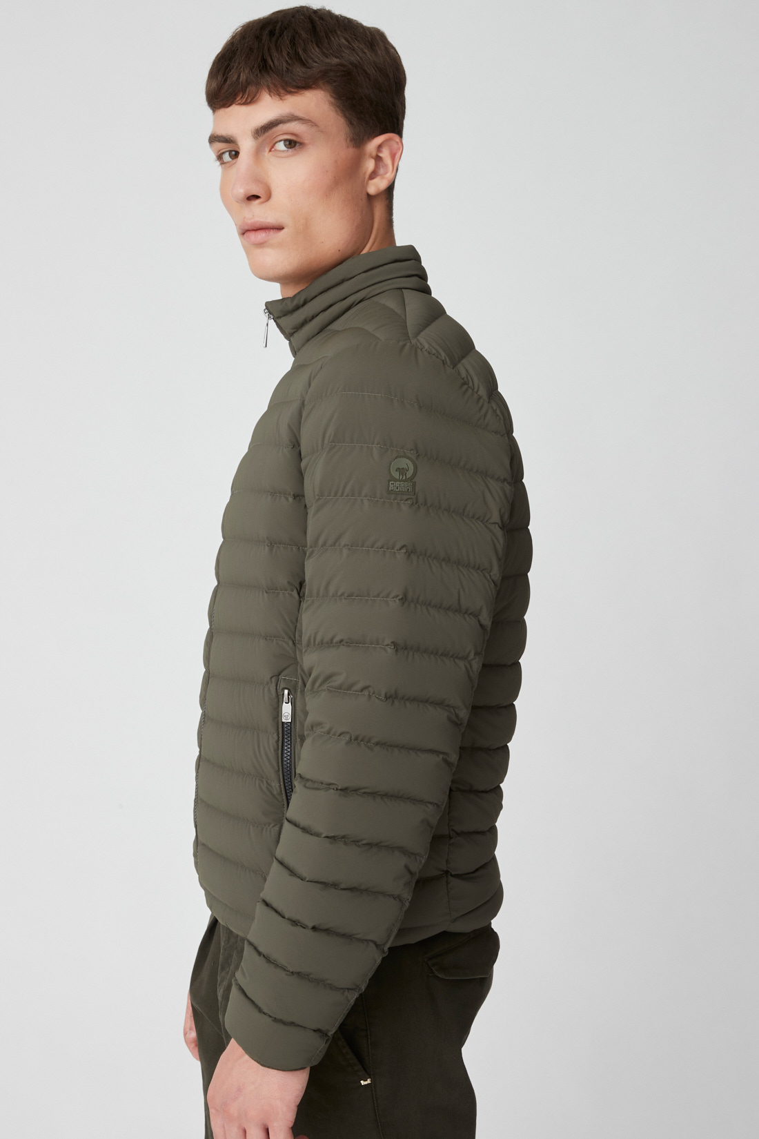 PRINCE – Piumino verde in nylon stretch
