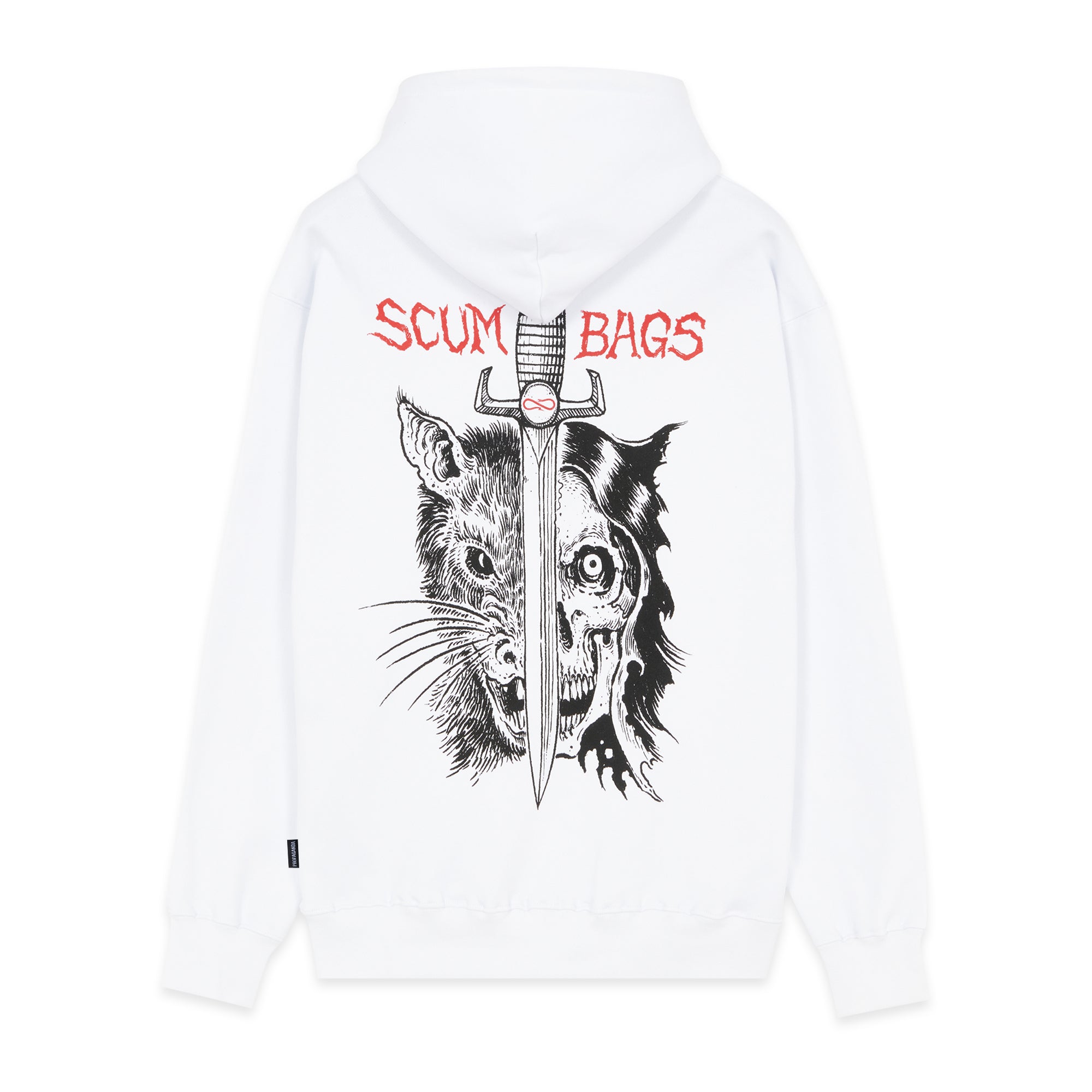 Propaganda sweatshirt with hood and kangaroo pocket Bags Hoodie 22FWPRFE771-02 white
