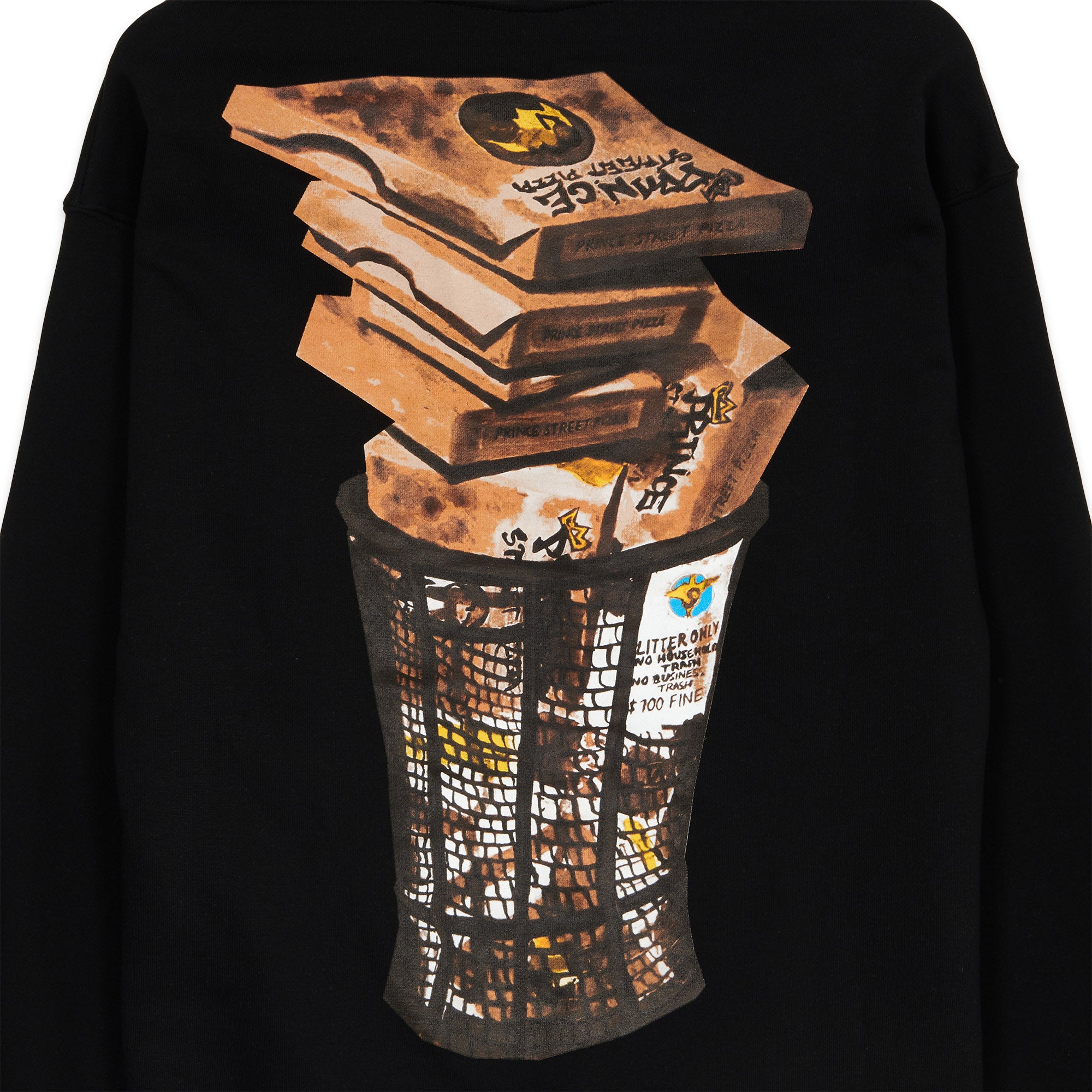 Propaganda sweatshirt with hood and kangaroo pockets Prince Hoodie 22FWPRFE744-01 black