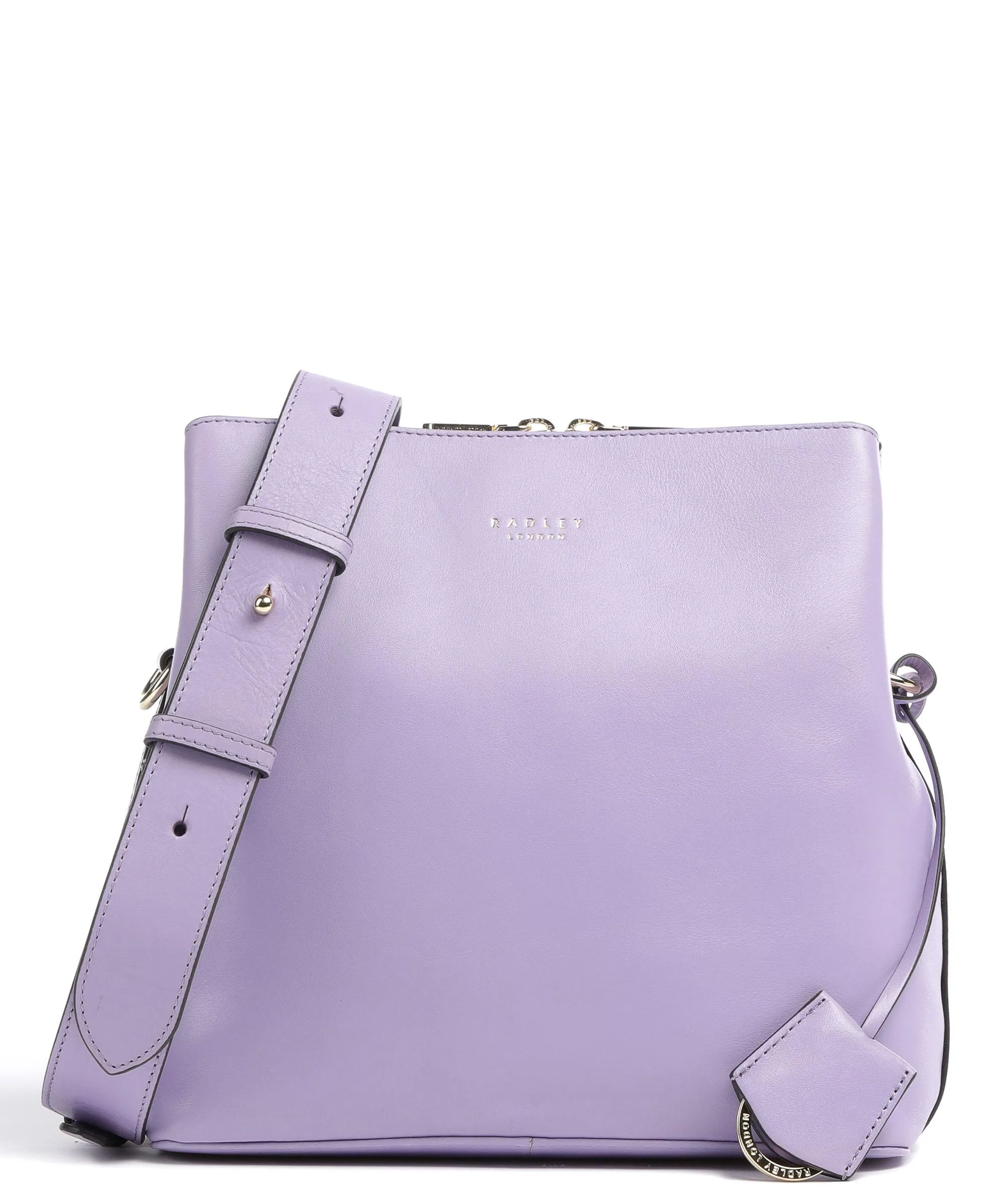  Radley London Dukes Place Borsa a tracolla pelle di vacchetta grana lavanda  
