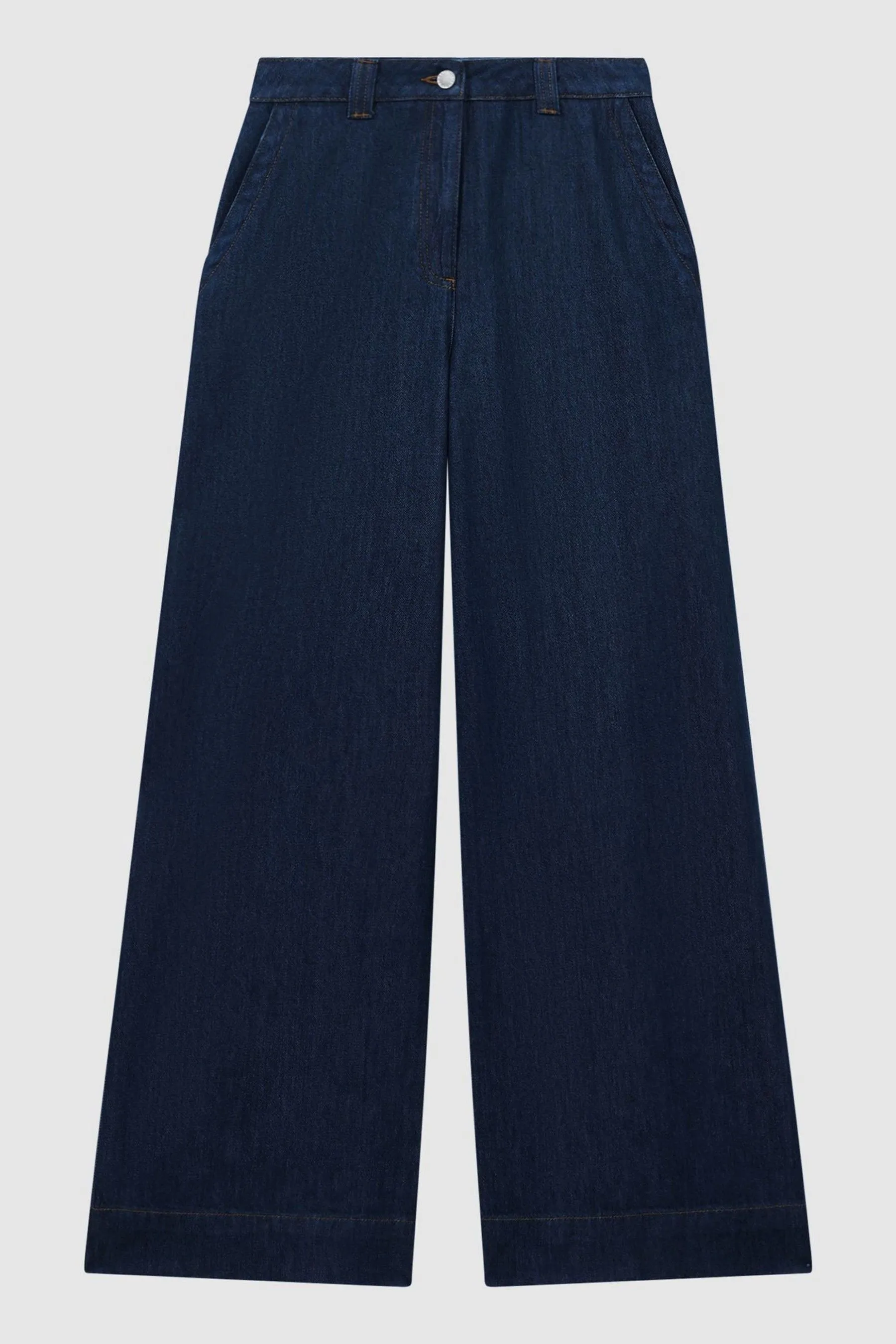 Reiss - Olivia - Jeans con fondo ampio e cuciture a contrasto    