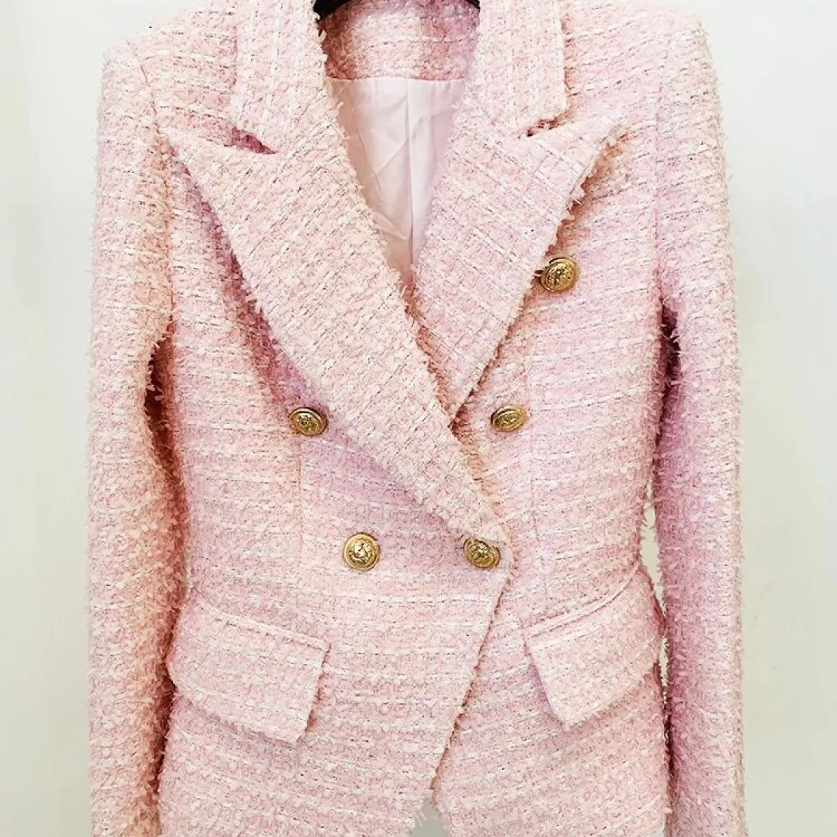 Runway Tweed Jackets Donna Giacca da donna firmata Runway High 2023 Giacca A/I