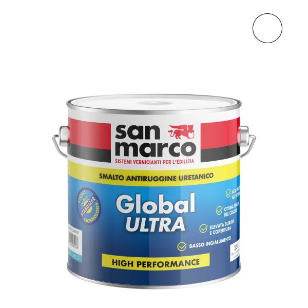 SAN MARCO GLOBAL ULTRA GL 85 SMALTO LUCIDO BIANCO LT2,5