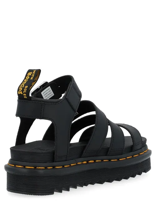 Sandalo Dr. Martens Blaire in pelle nera