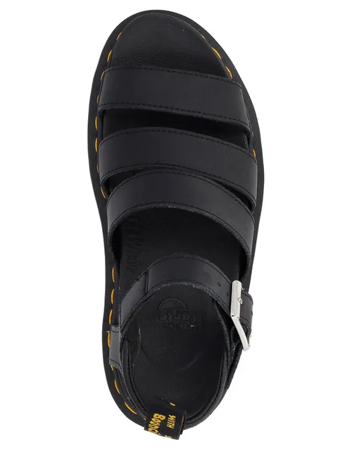 Sandalo Dr. Martens Blaire in pelle nera
