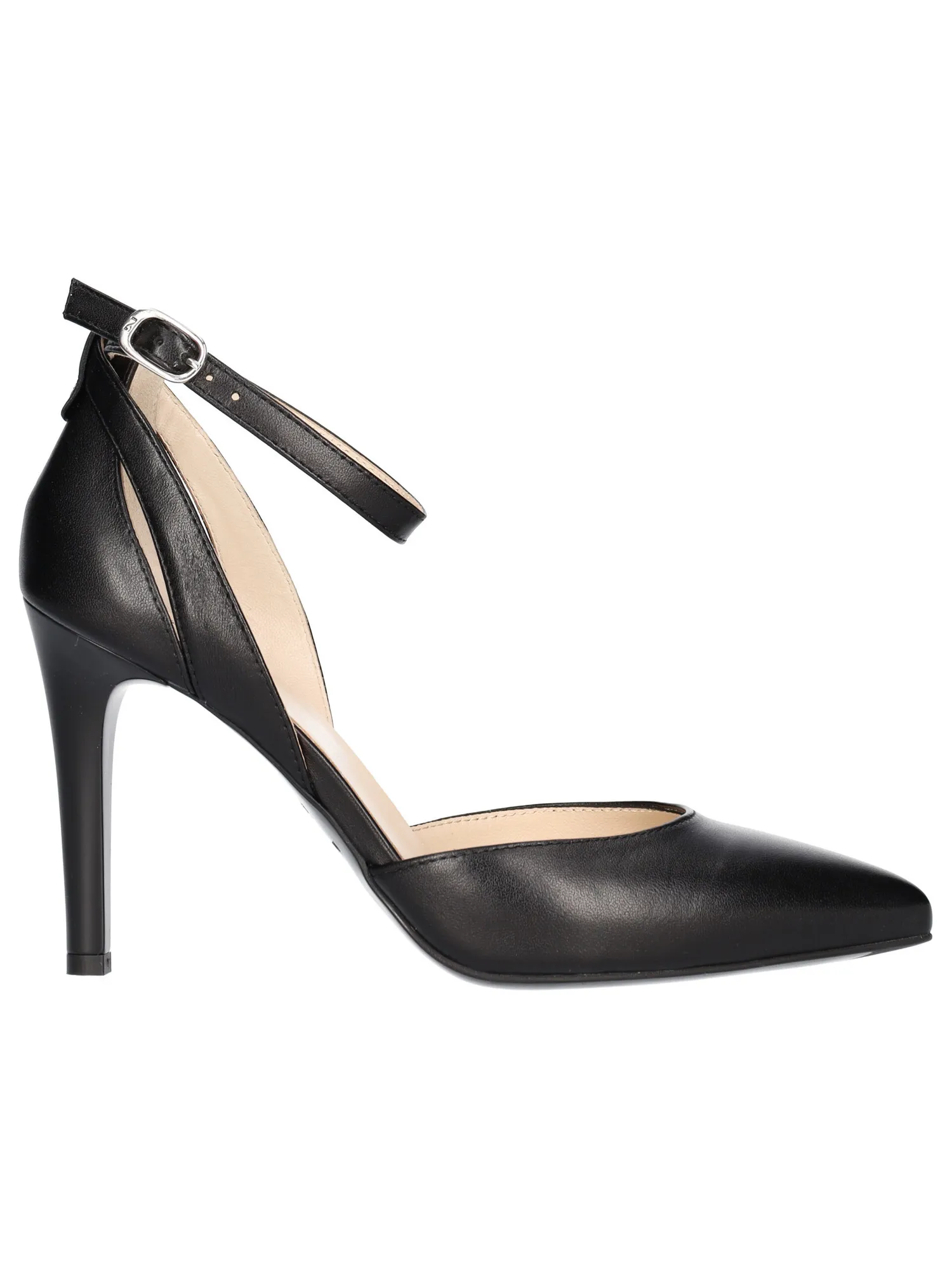 Scarpa con tacco fino Nero Giardini da donna nera
