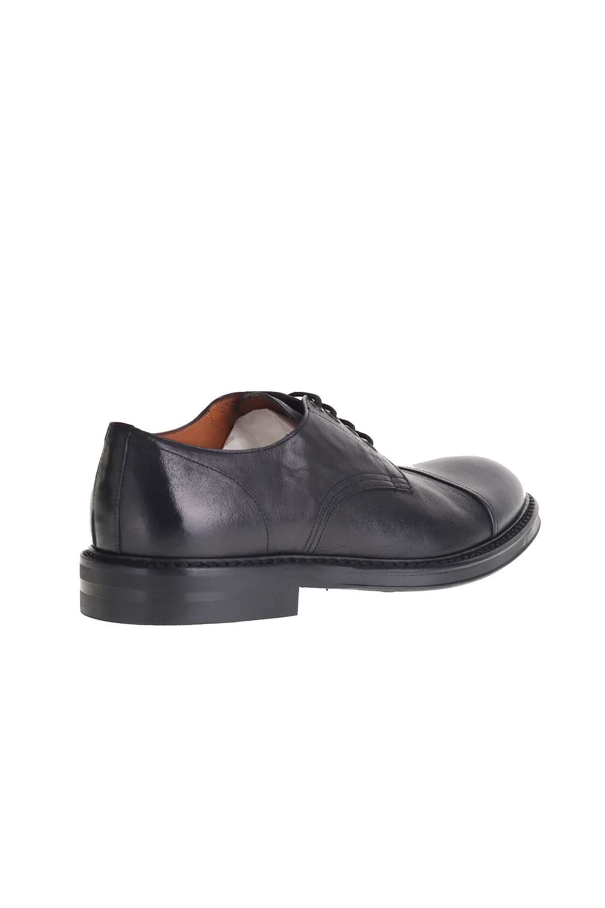 SCARPA STRINGATA IN PELLE NERA