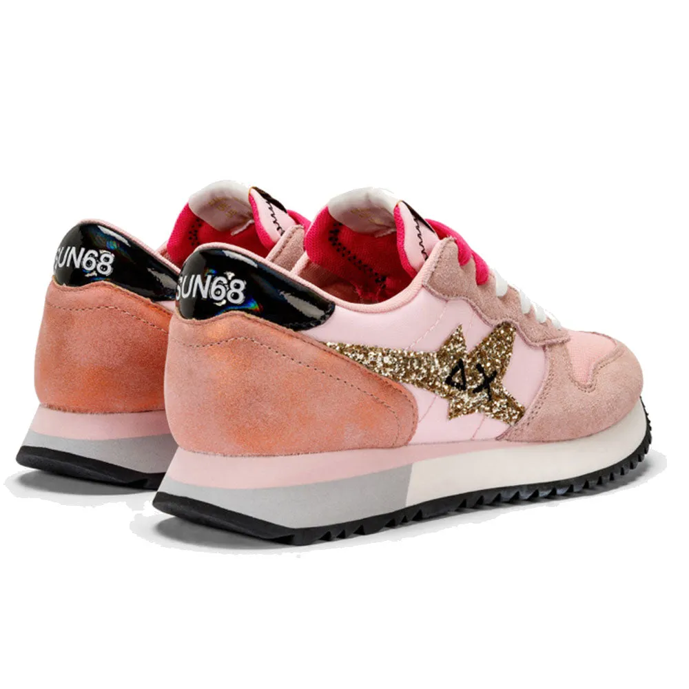 Scarpe Donna Sun68 Sneakers Stargirl Glitter Logo Colore Rosa - Z34211