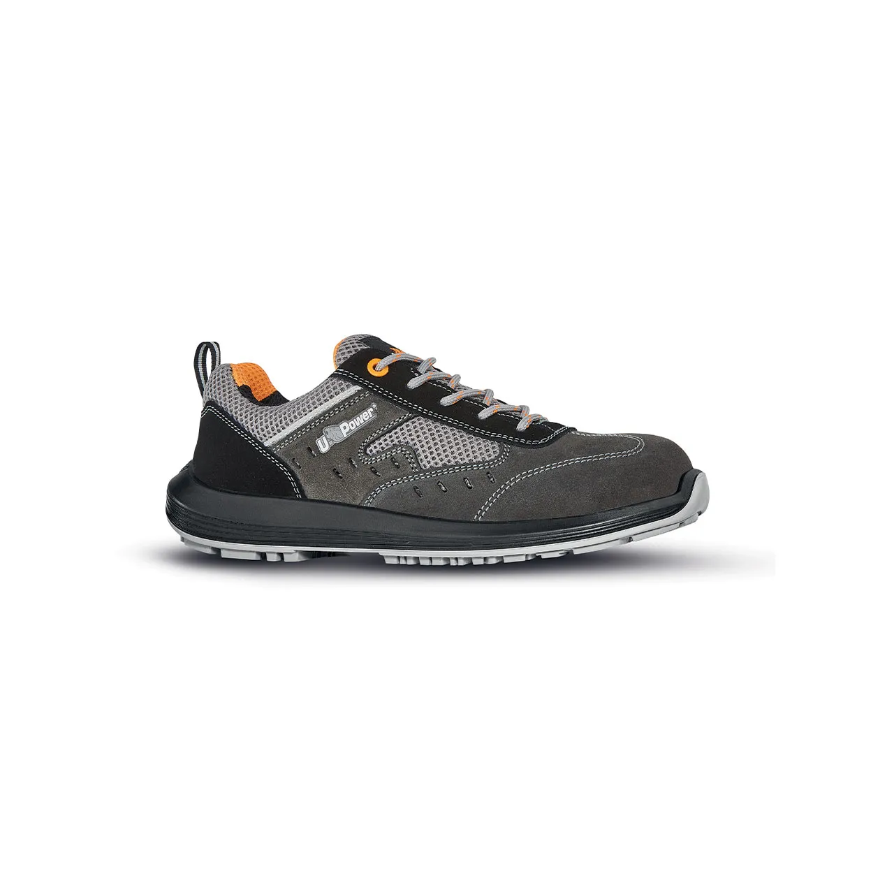 Scarpe sportive antinfortunistiche S1P UPower Rock&Roll, , Unisex tg. 38, col. Grigio , con puntale di sicurezza