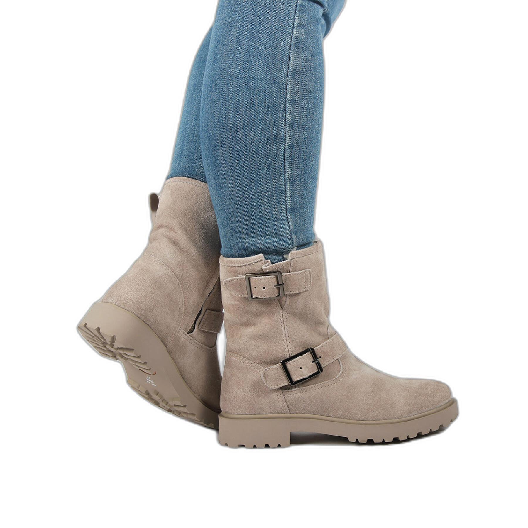Scarponcini da donna in pelliccia di camoscio Blackstone WL14