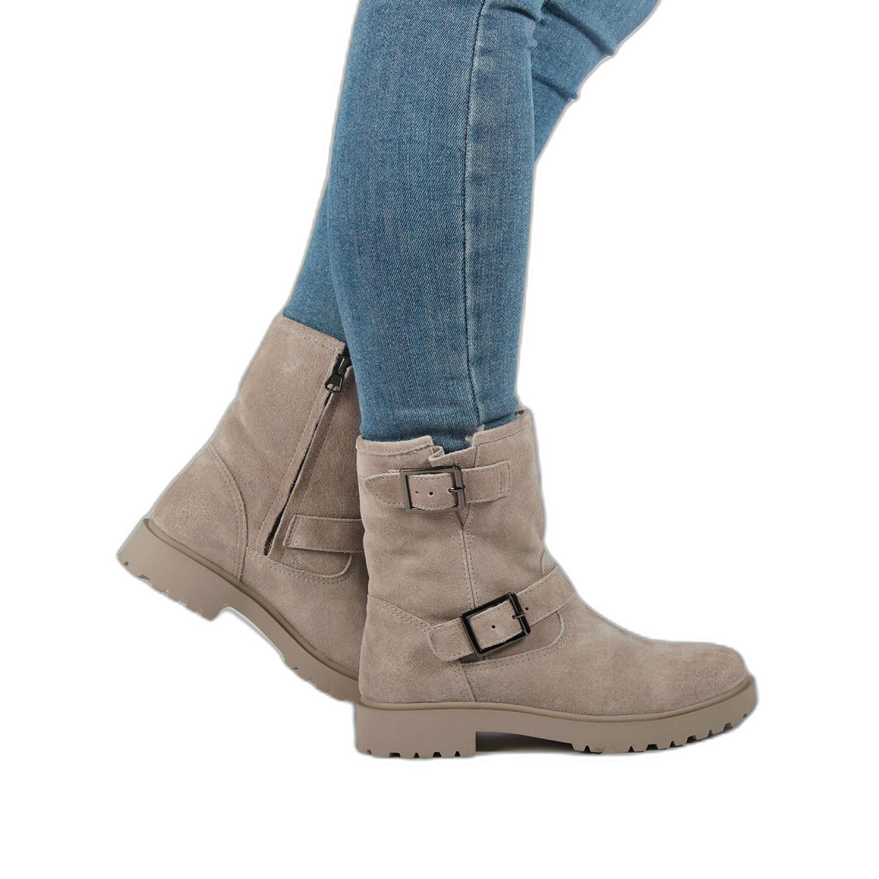 Scarponcini da donna in pelliccia di camoscio Blackstone WL14