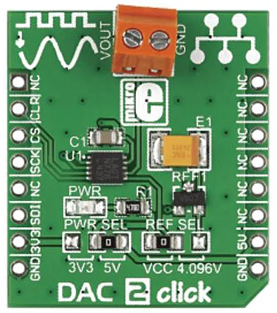Scheda aggiuntiva DAC MikroElektronika, 16 bit per MikroBUS