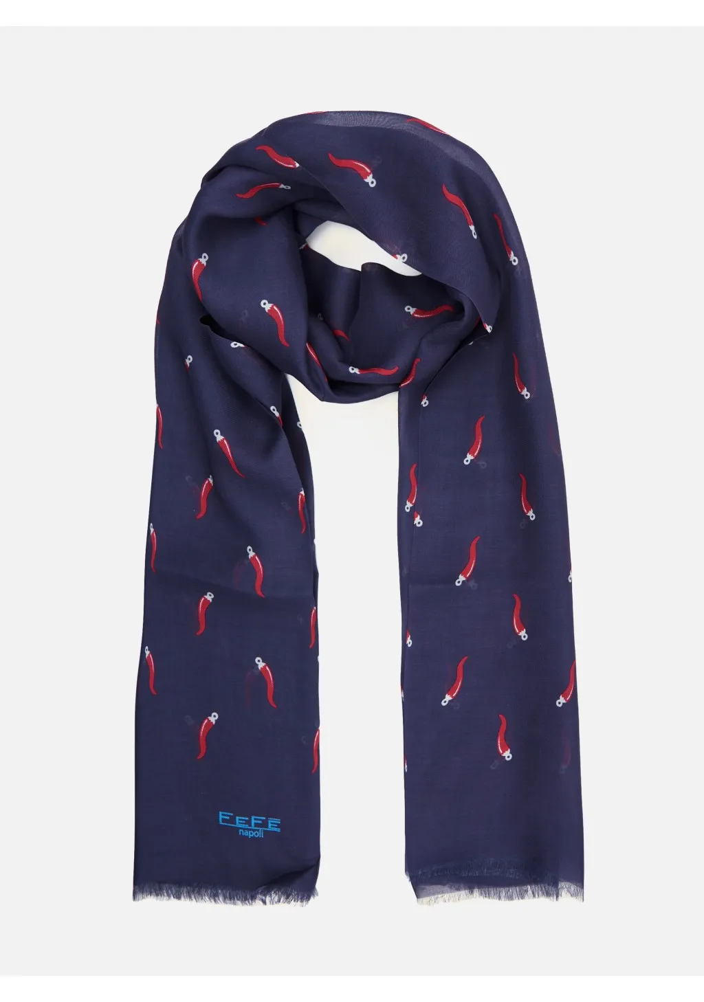 SCIARPA MODAL CASHMERE TUBOLARE SCARAMANTIA CORNETTO BLU