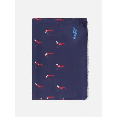 SCIARPA MODAL CASHMERE TUBOLARE SCARAMANTIA CORNETTO BLU
