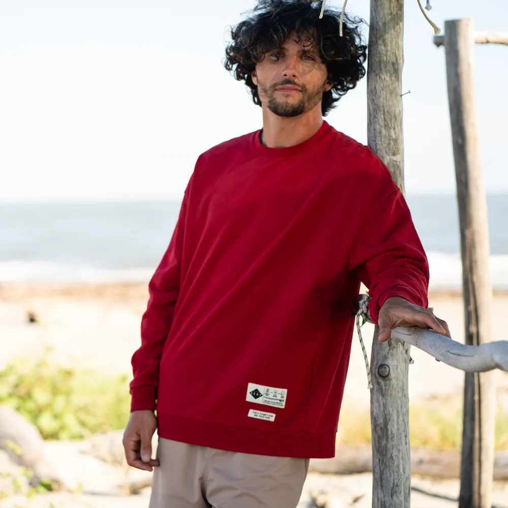 Seay  ---------    ------------Felpa Girocollo Rossa Pahoa