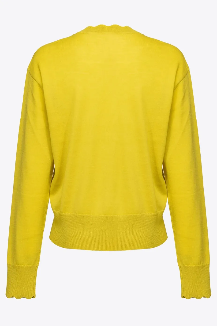 Shirt with Love Birds Embroidery Pinko / Yellow